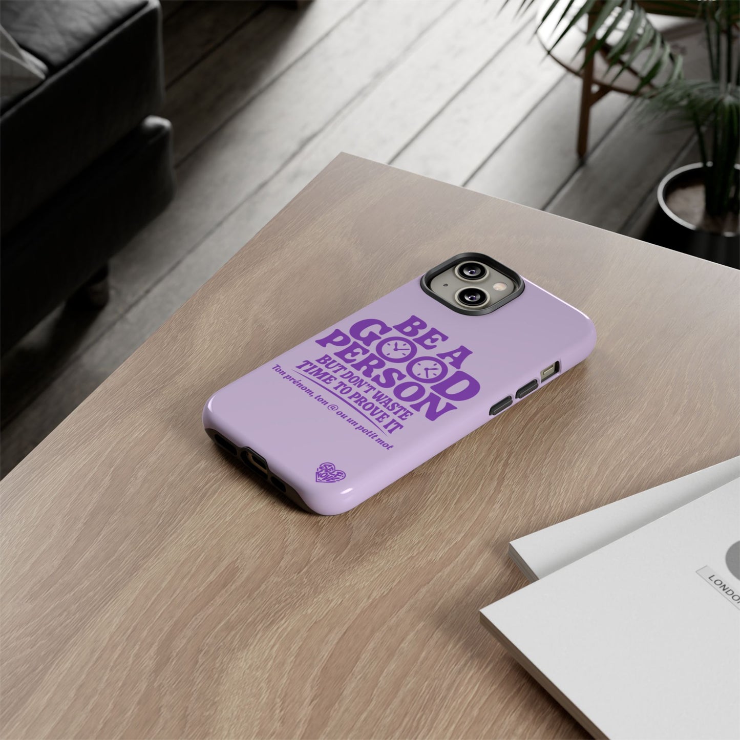 Be A Good Person - Coque iPhone (violet)