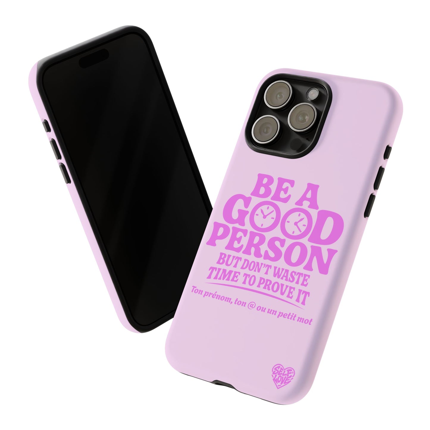 Be A Good Person - Coque iPhone (rose)