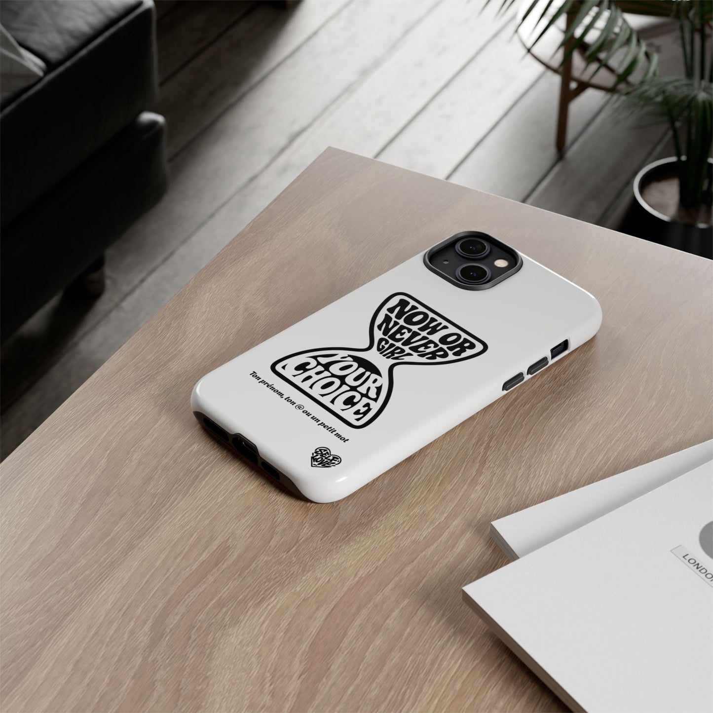 Now Or Never Girl - Coque iPhone (blanc)