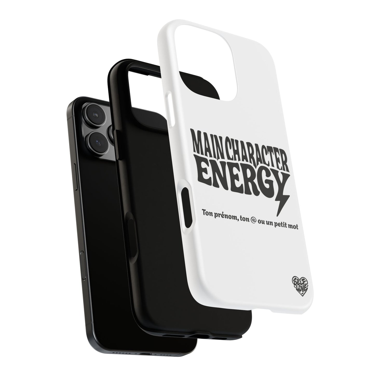 Main Character Energy - Coque iPhone (blanc)