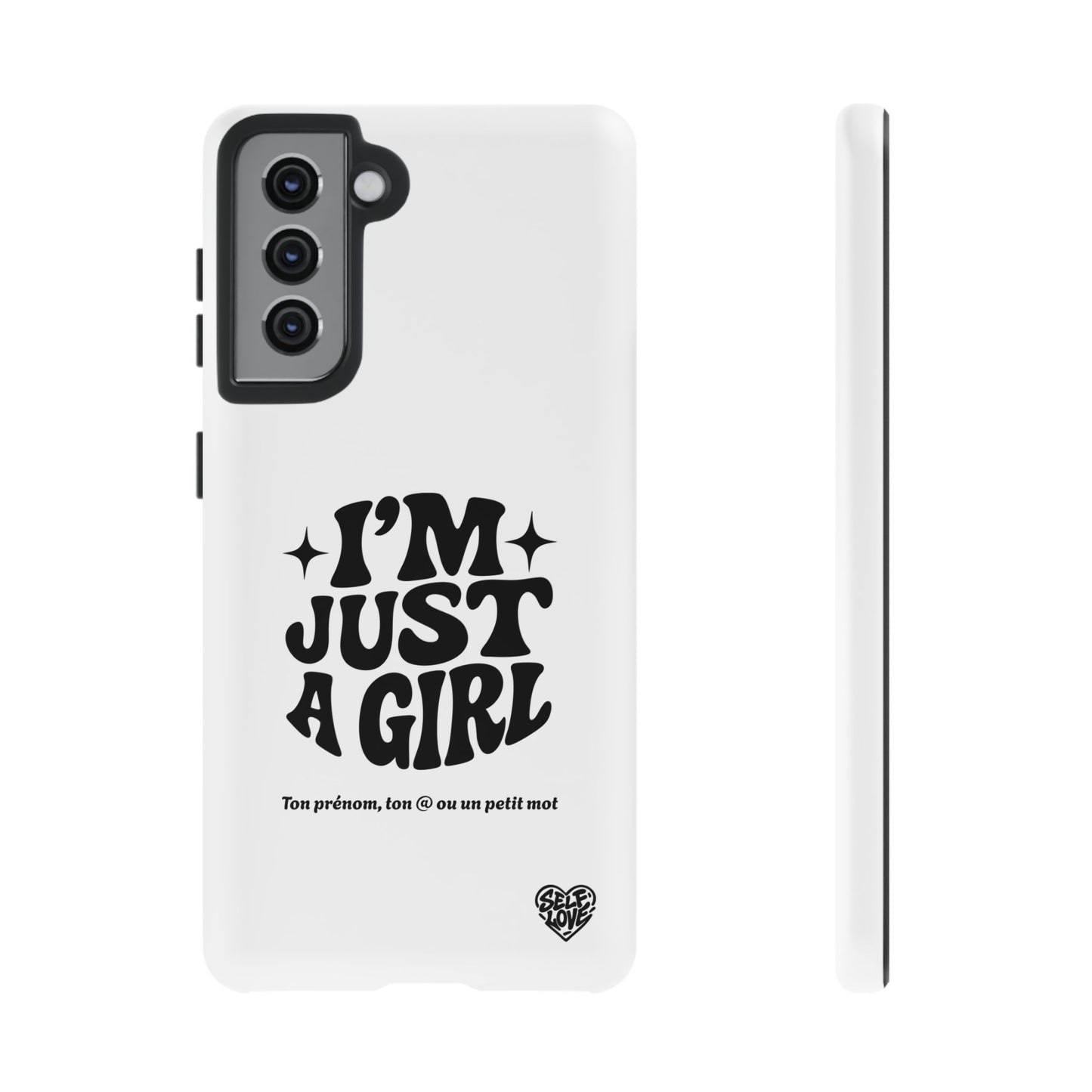 Im Just A Girl - Coque Samsung (blanc)