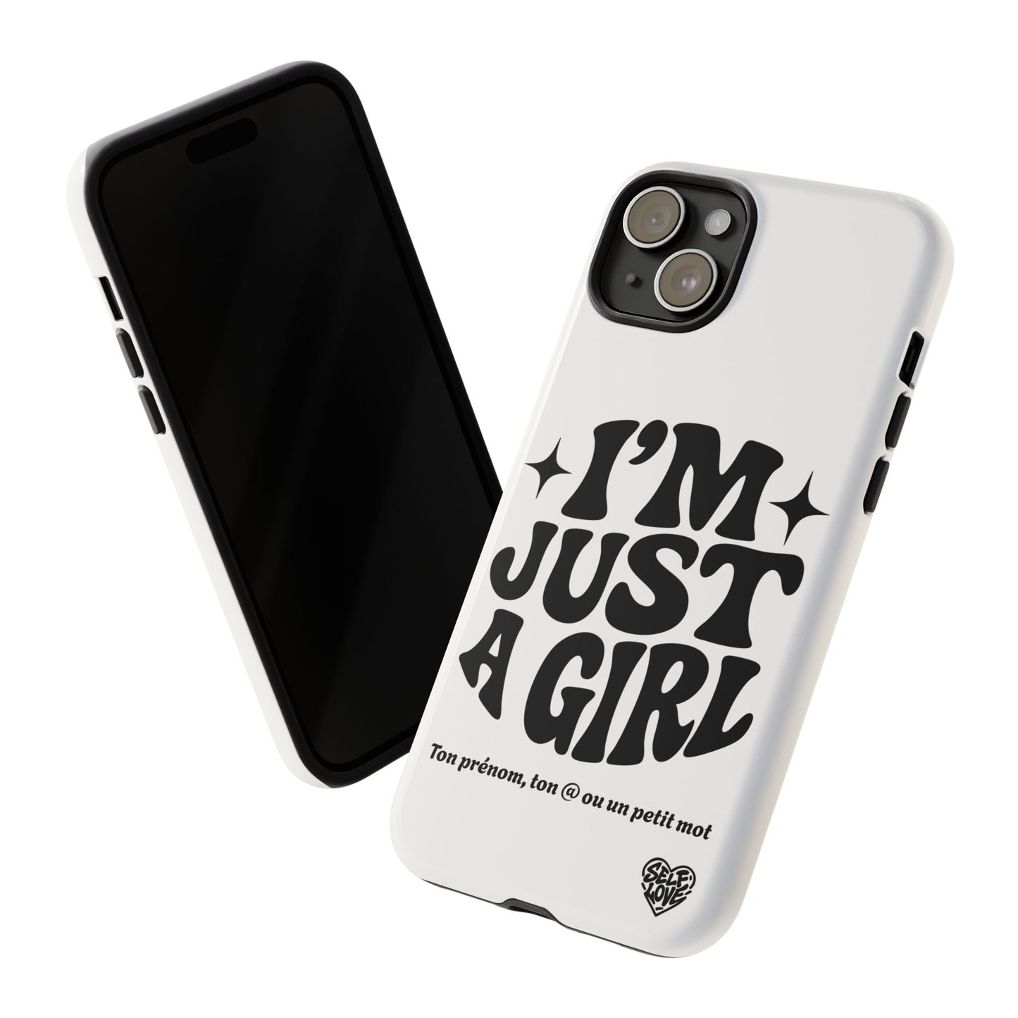 Im Just A Girl - Coque iPhone (blanc)