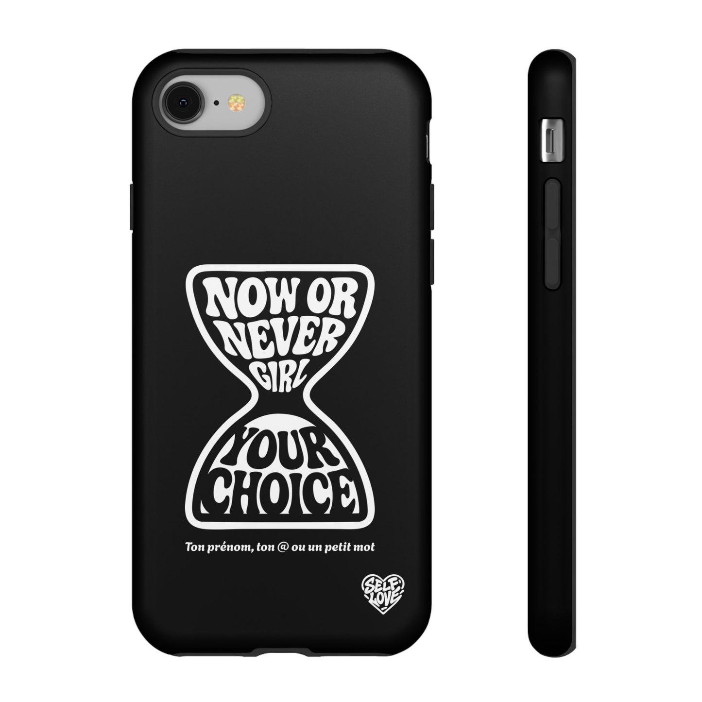 Now Or Never Girl - Coque iPhone (noir)