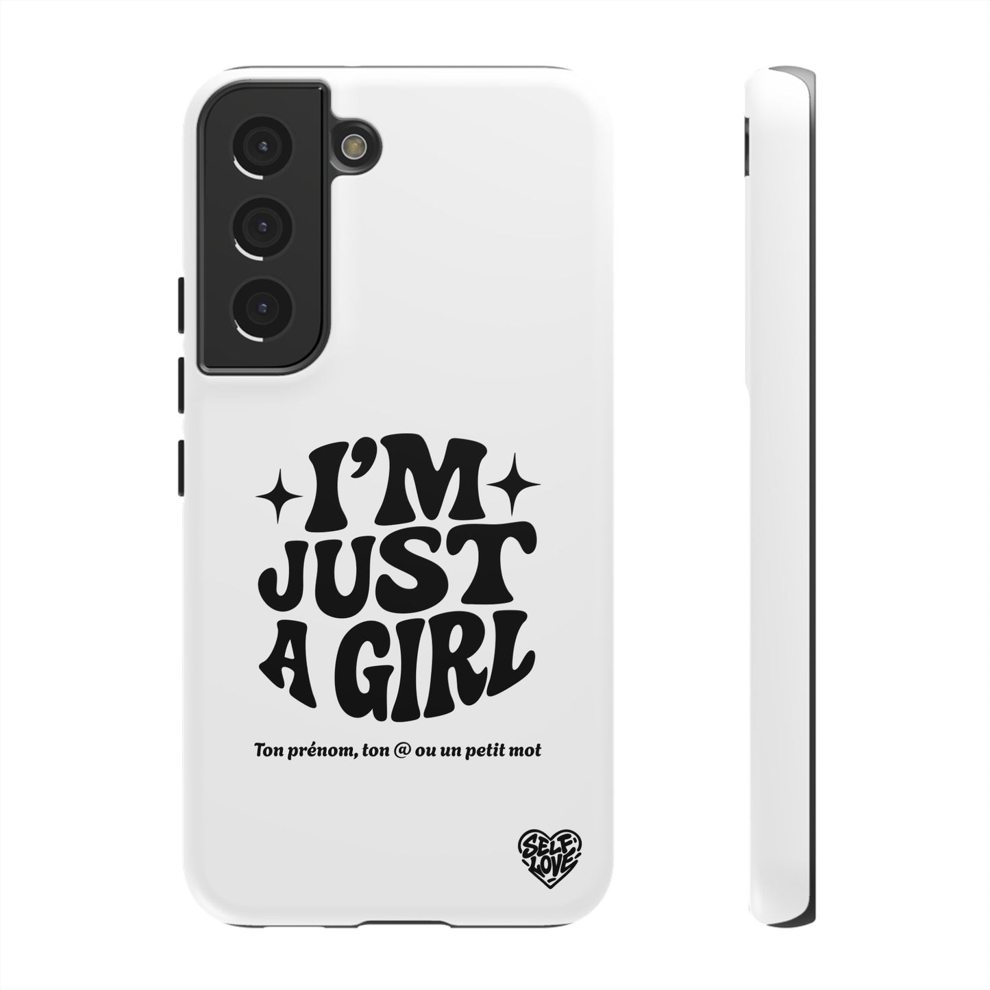 Im Just A Girl - Coque Samsung (blanc)