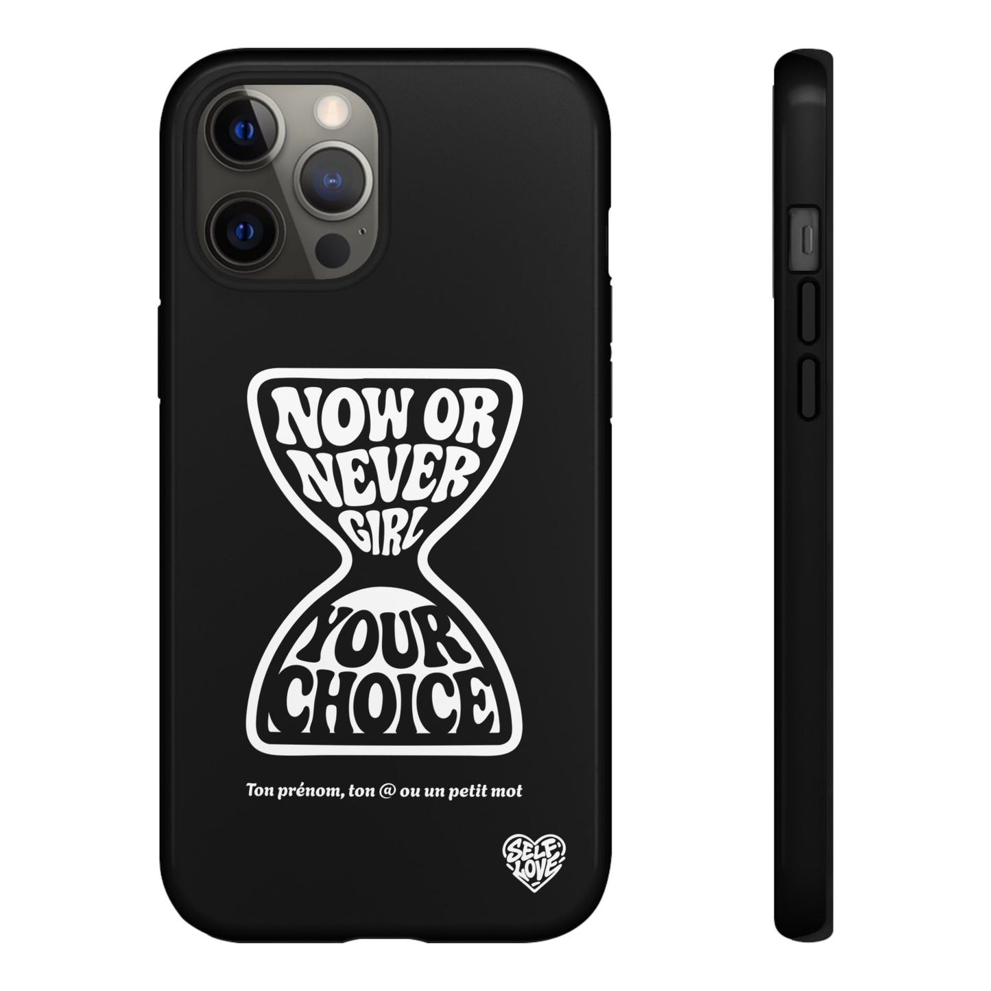 Now Or Never Girl - Coque iPhone (noir)