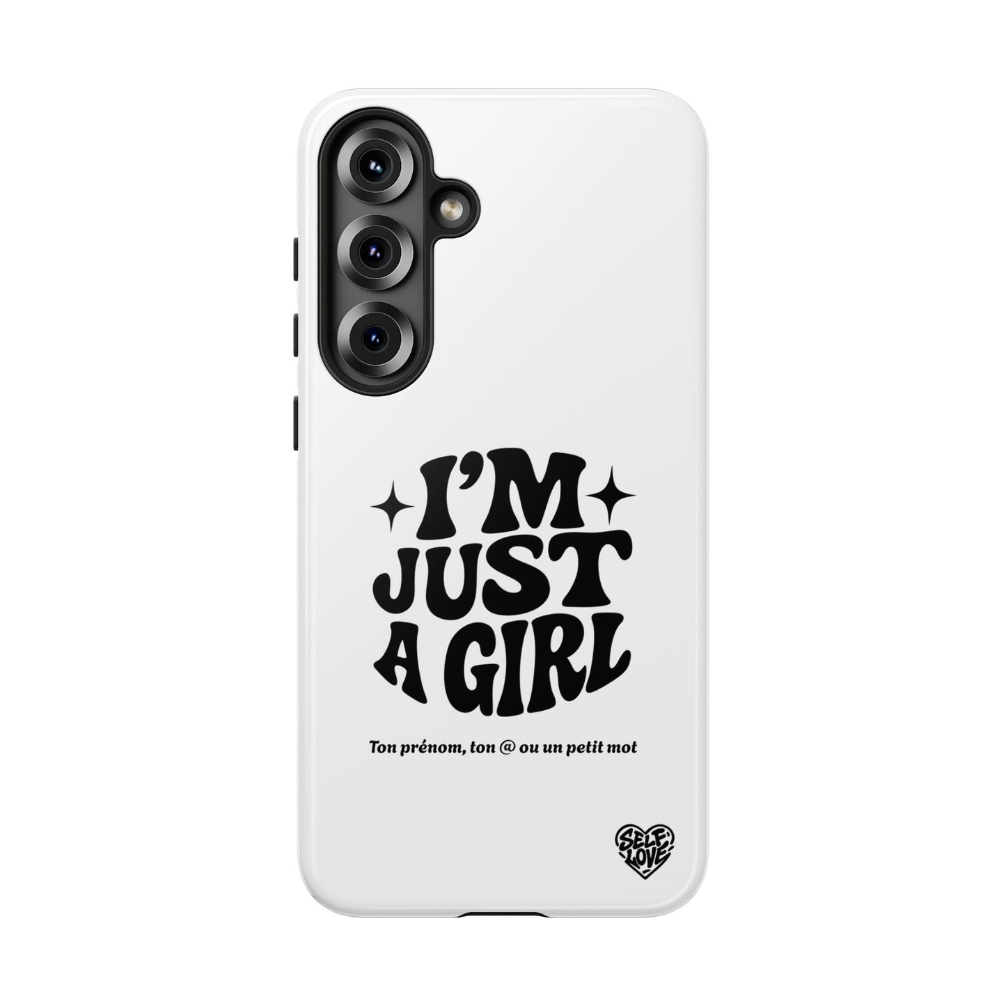 Im Just A Girl - Coque Samsung (blanc)