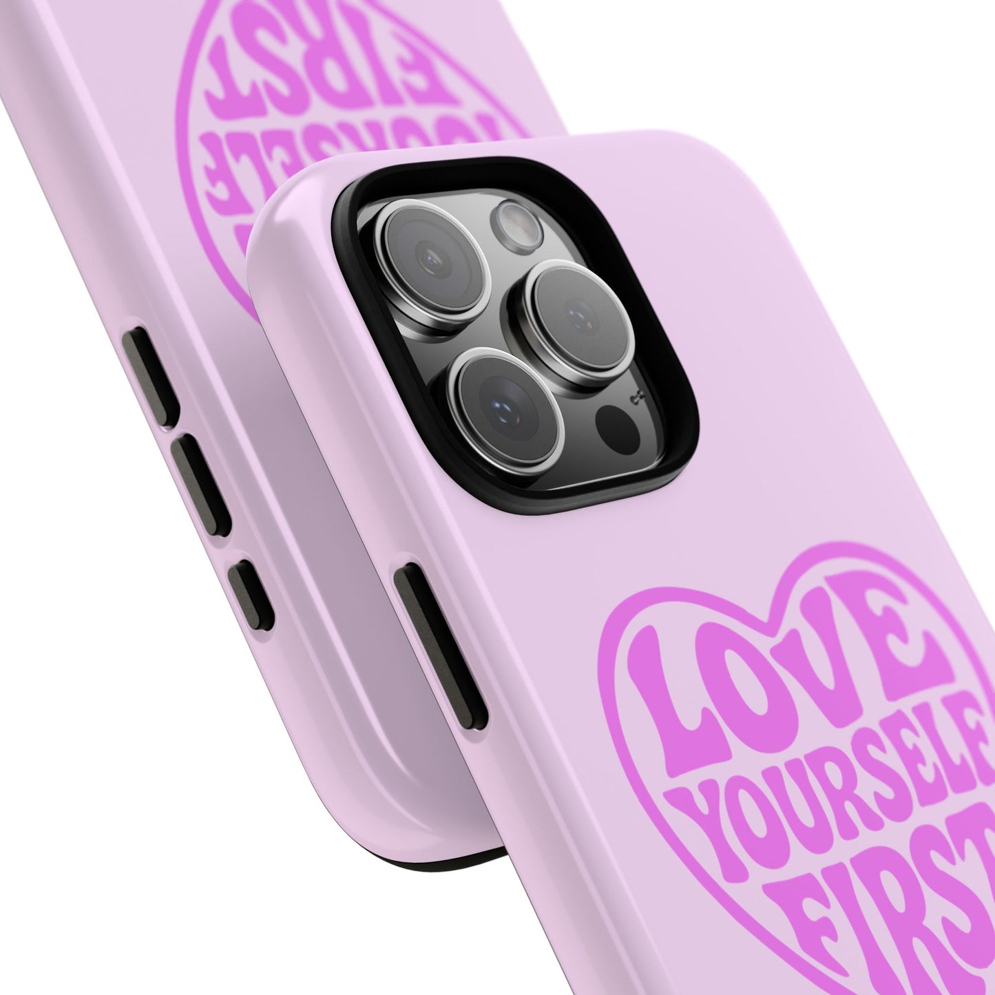 Love Yourself First - Coque iPhone (rose)
