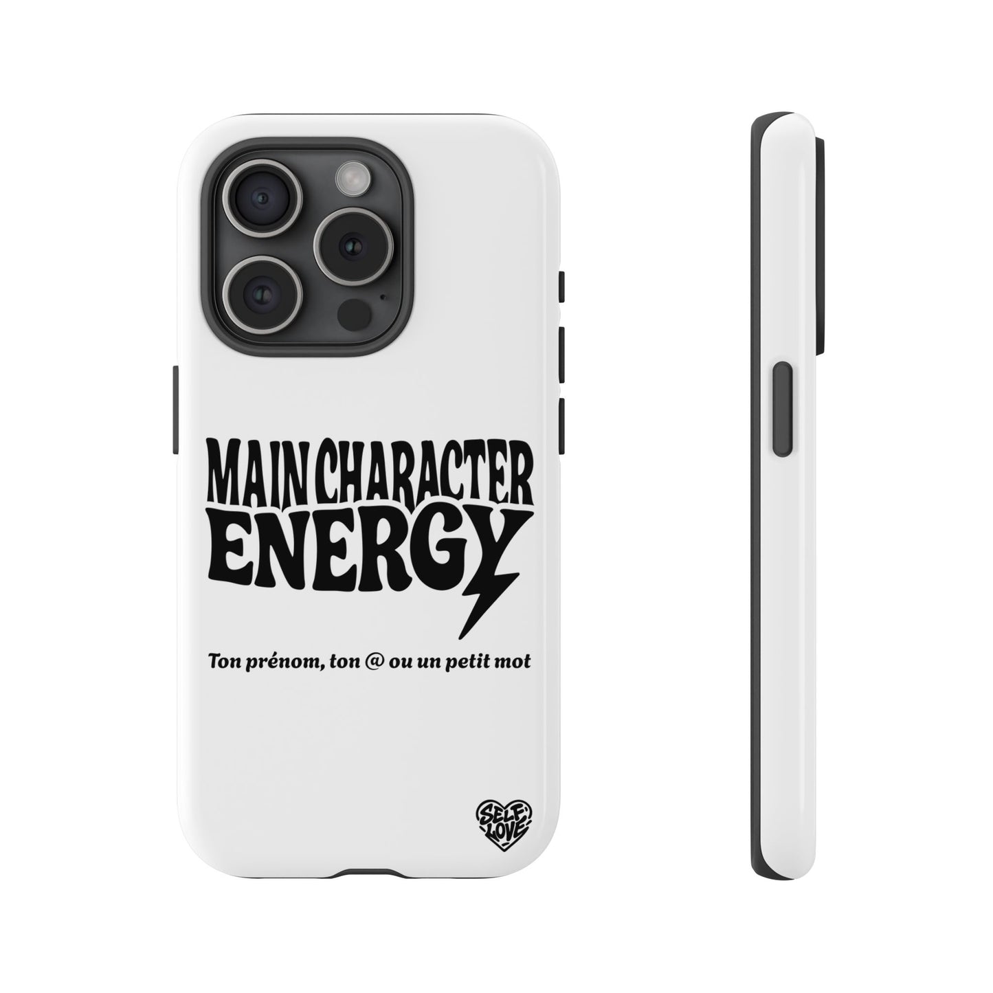 Main Character Energy - Coque iPhone (blanc)