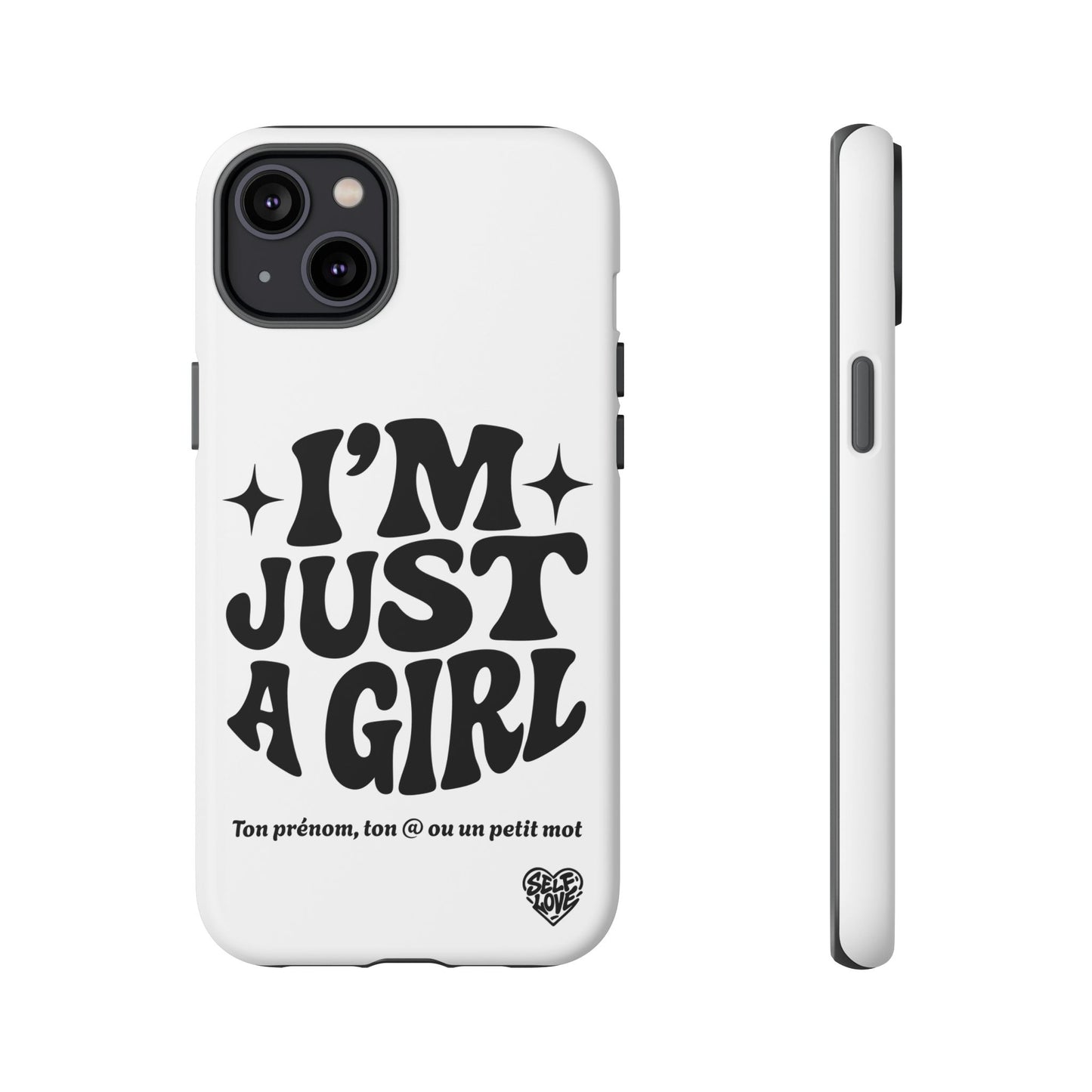 Im Just A Girl - Coque iPhone (blanc)