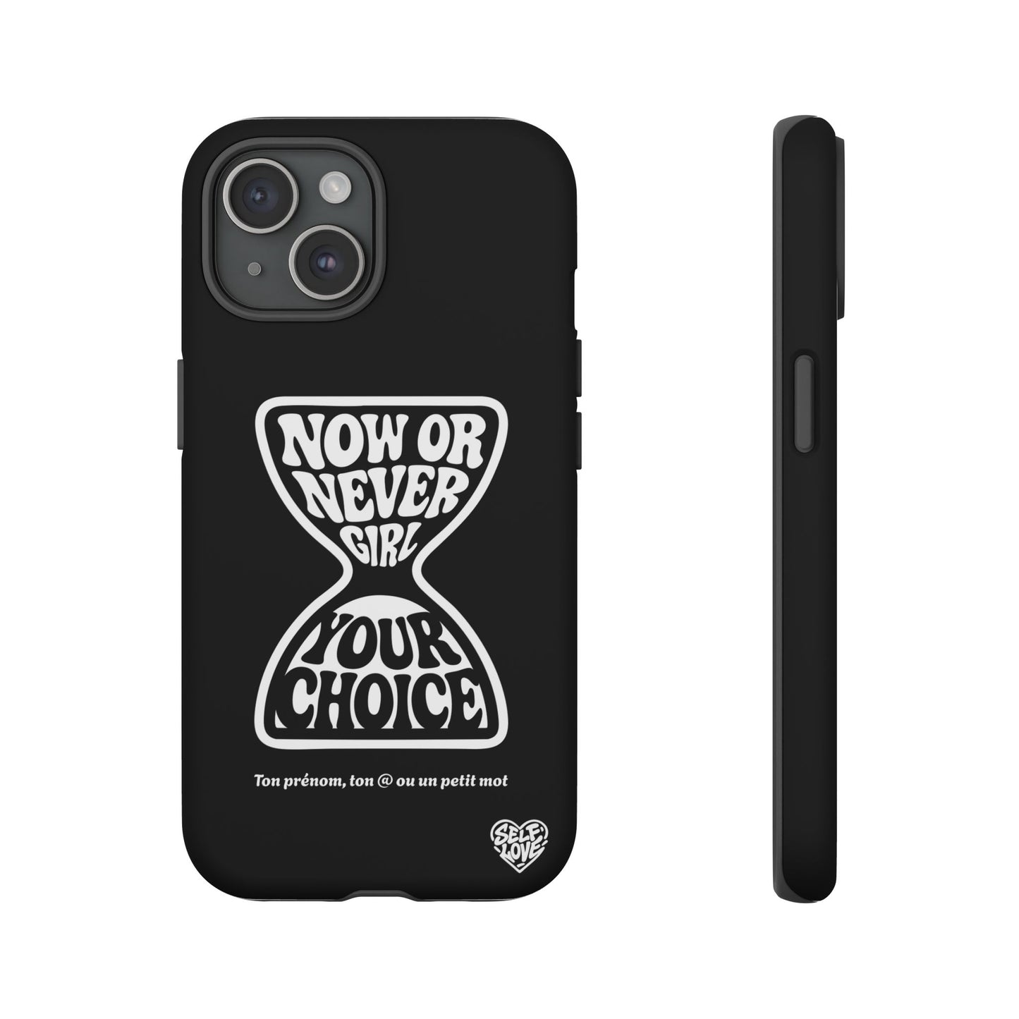 Now Or Never Girl - Coque iPhone (noir)