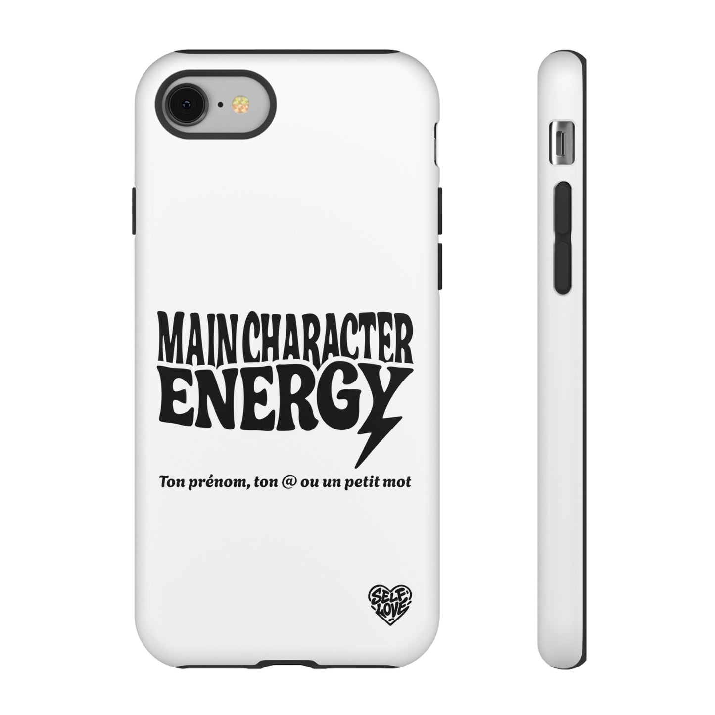 Main Character Energy - Coque iPhone (blanc)