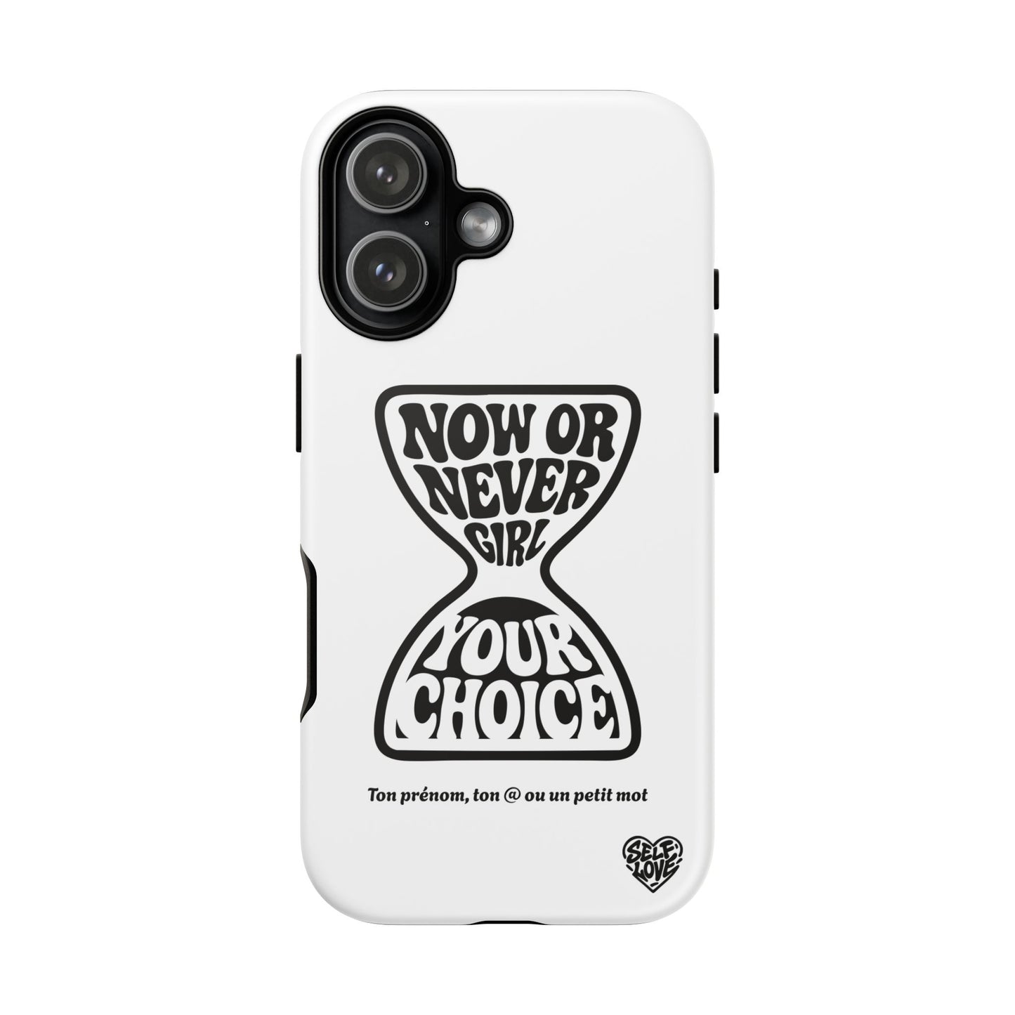 Now Or Never Girl - Coque iPhone (blanc)