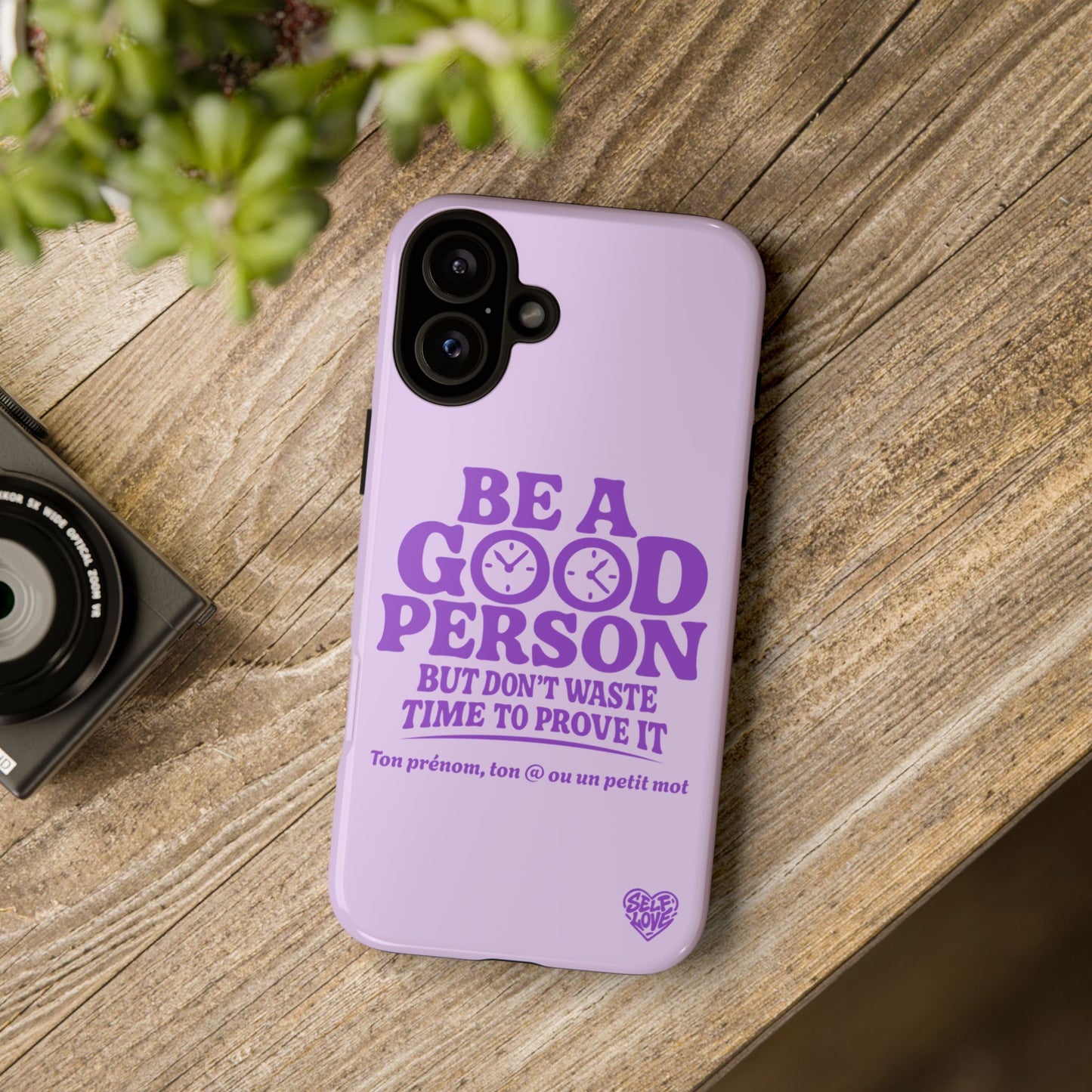 Be A Good Person - Coque iPhone (violet)