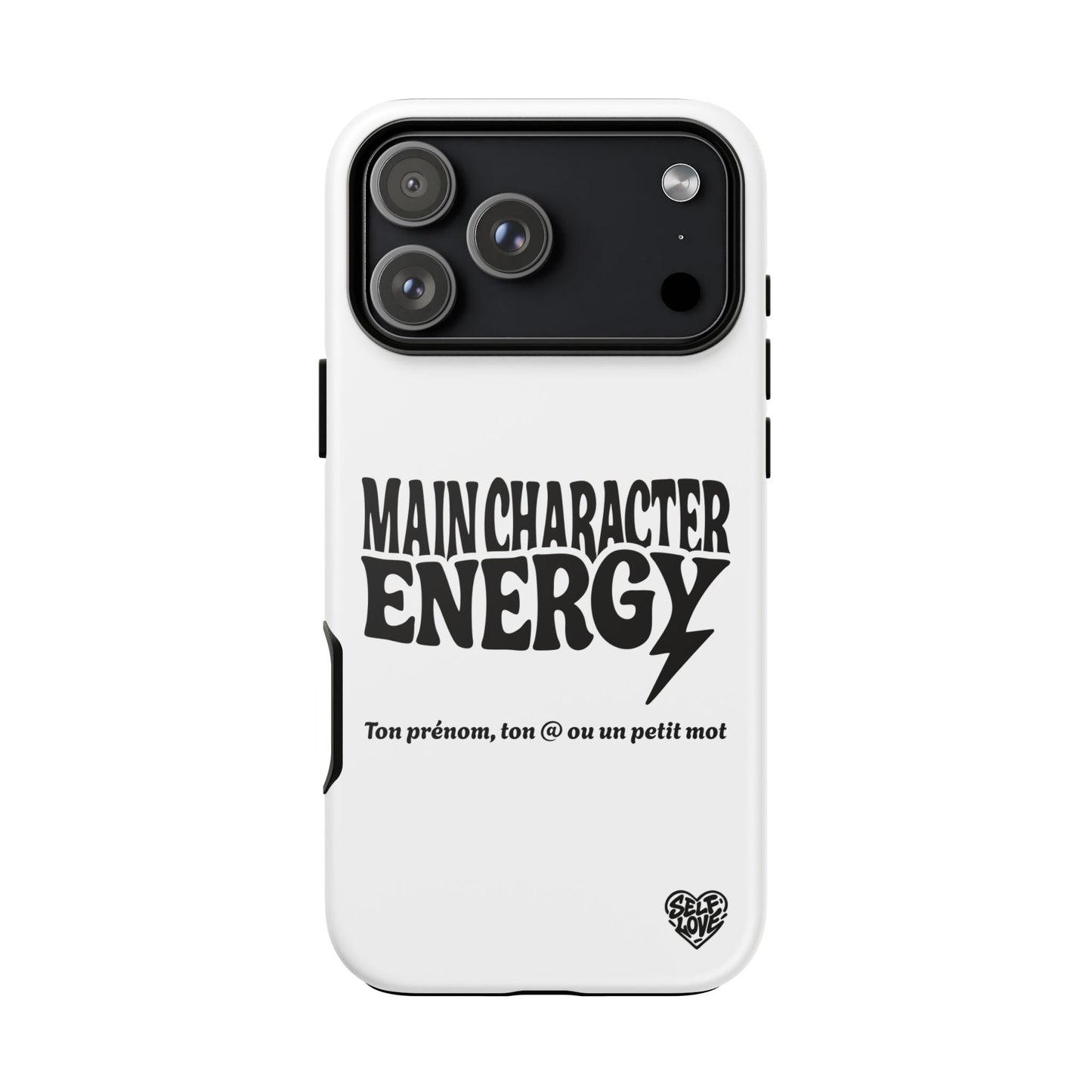 Main Character Energy - Coque iPhone (blanc)