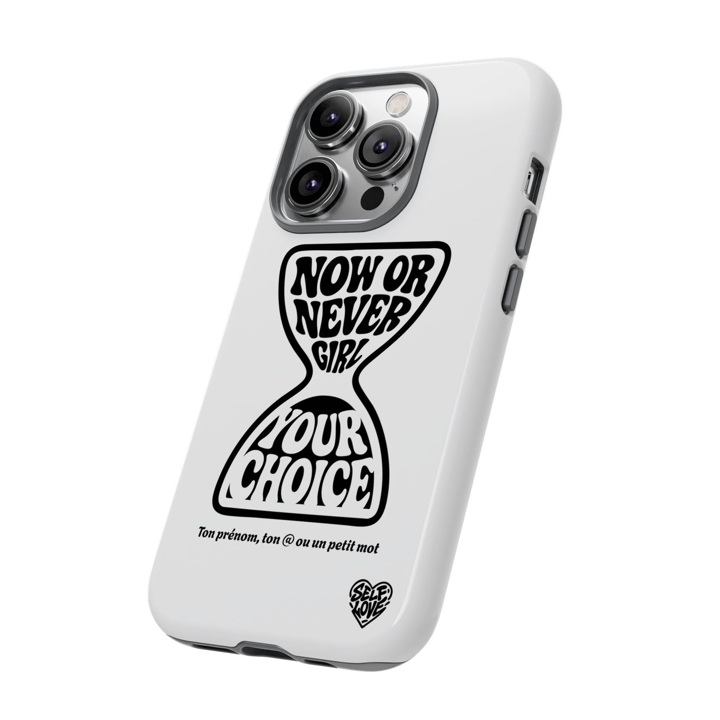 Now Or Never Girl - Coque iPhone (blanc)