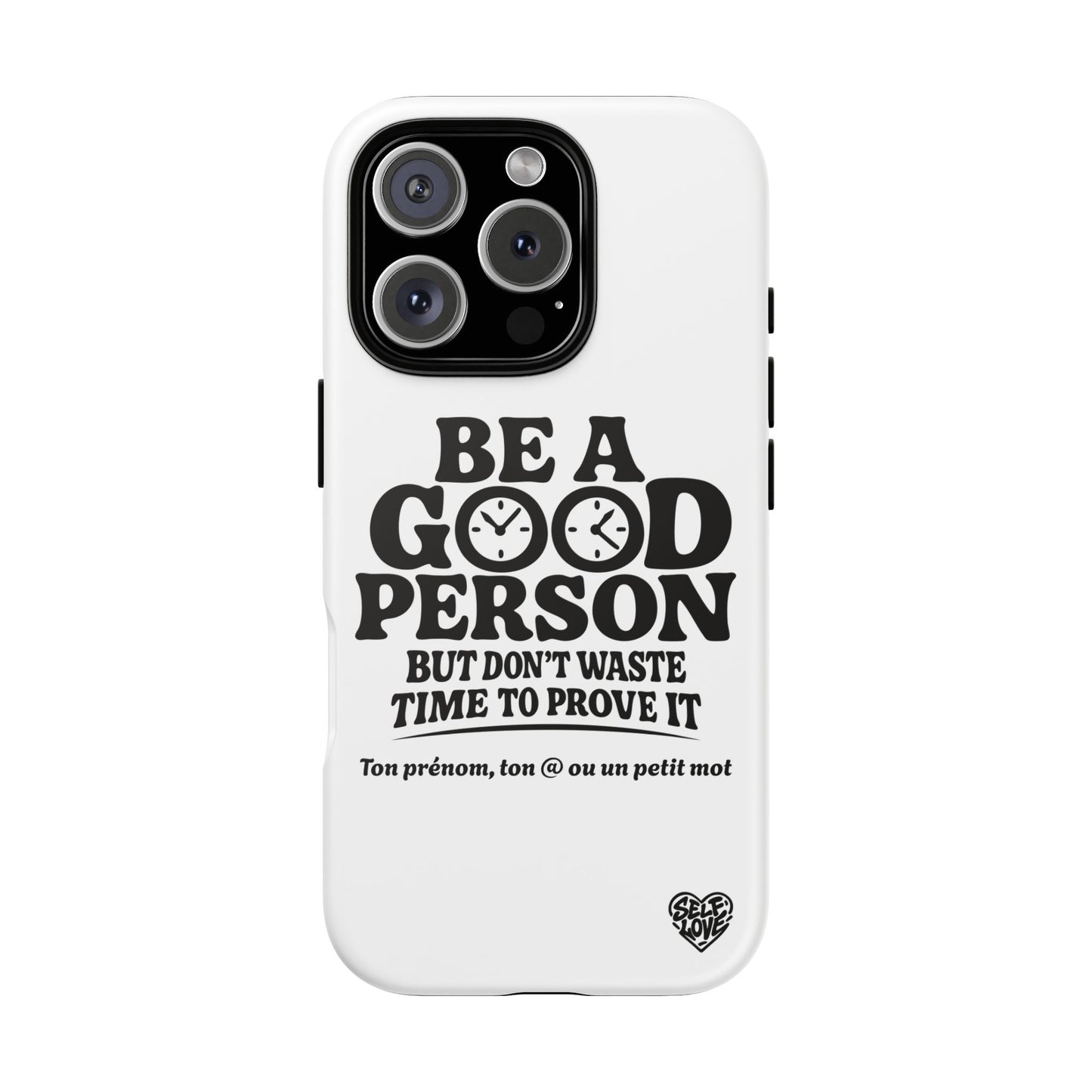 Be A Good Person - Coque iPhone (blanc)