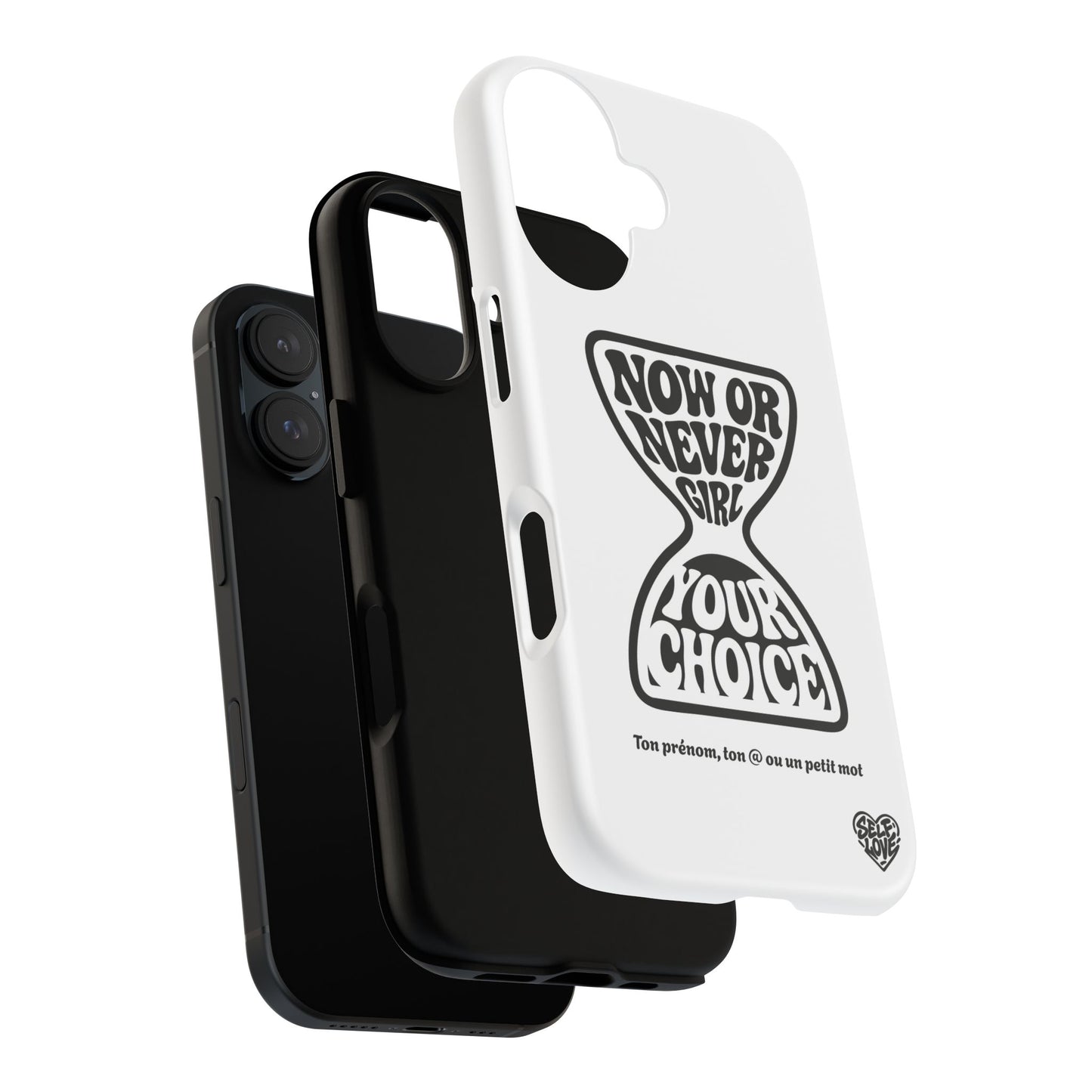 Now Or Never Girl - Coque iPhone (blanc)