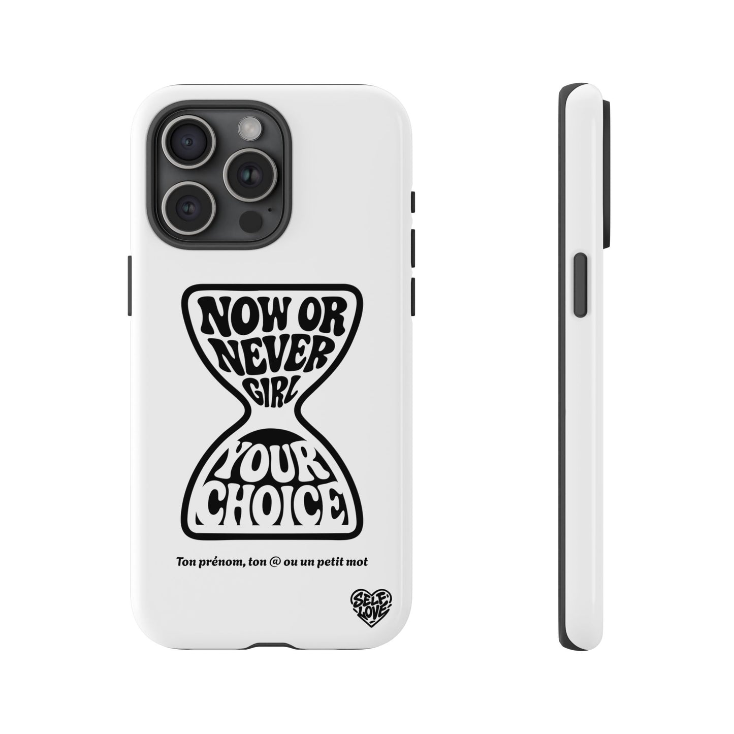 Now Or Never Girl - Coque iPhone (blanc)