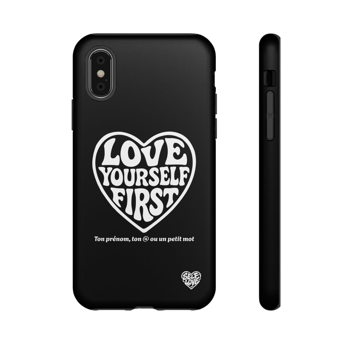 Love Yourself First - Coque iPhone (noir)