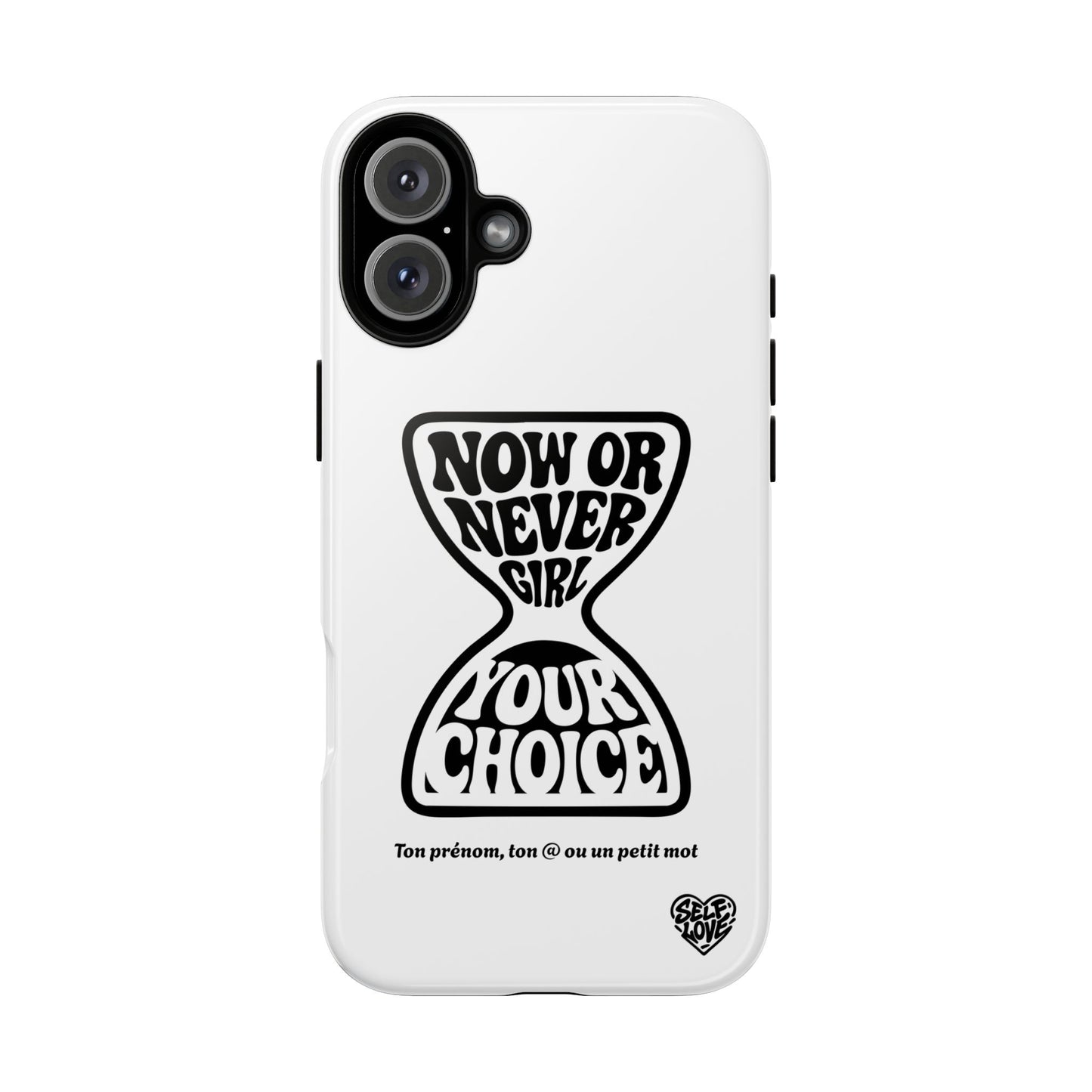 Now Or Never Girl - Coque iPhone (blanc)