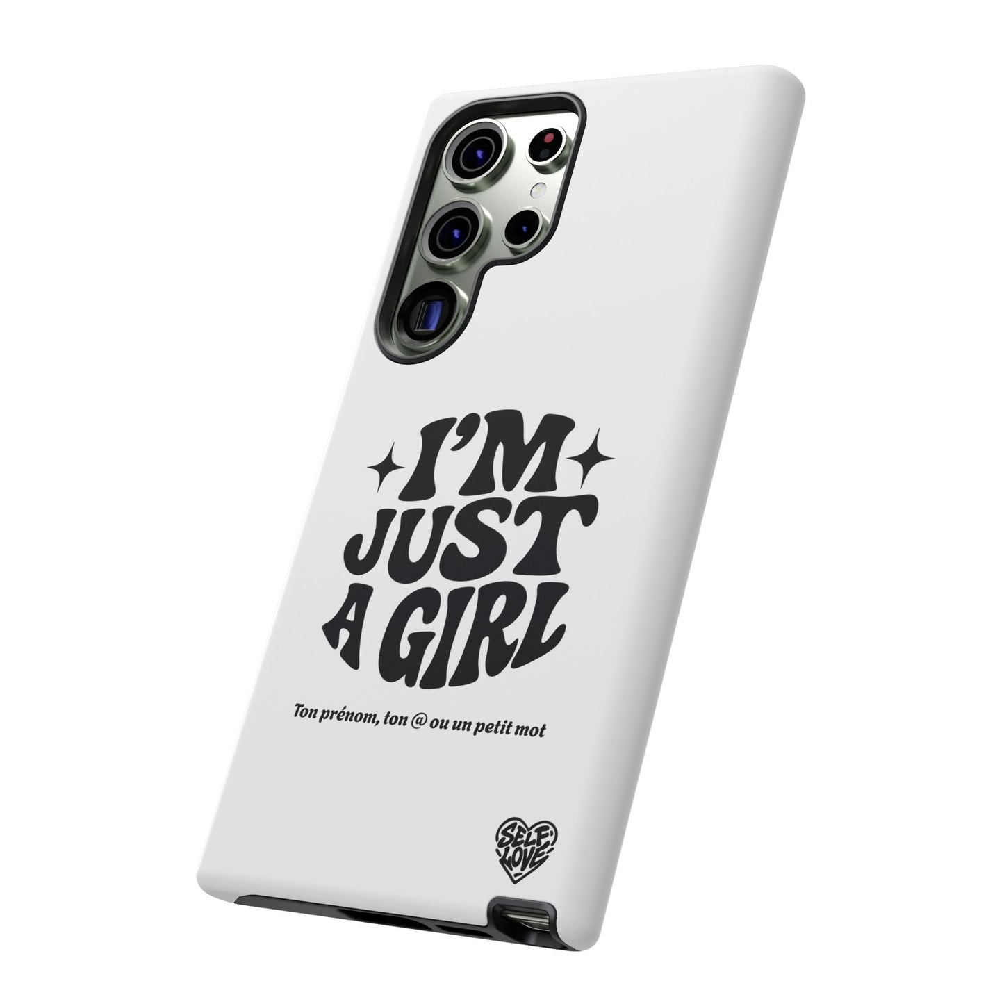 Im Just A Girl - Coque Samsung (blanc)