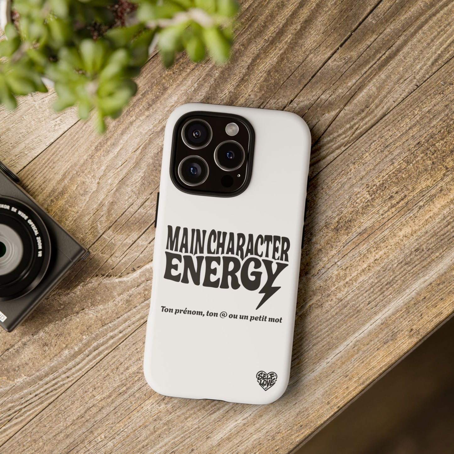 Main Character Energy - Coque iPhone (blanc)