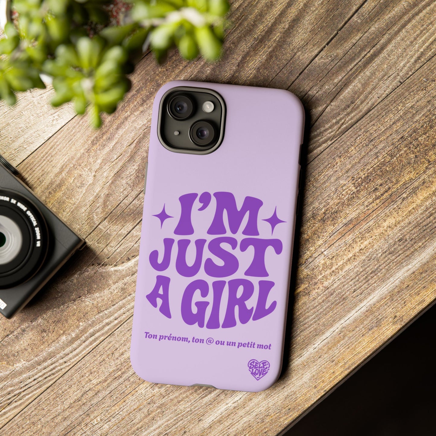 Im Just A Girl - Coque iPhone (violet)