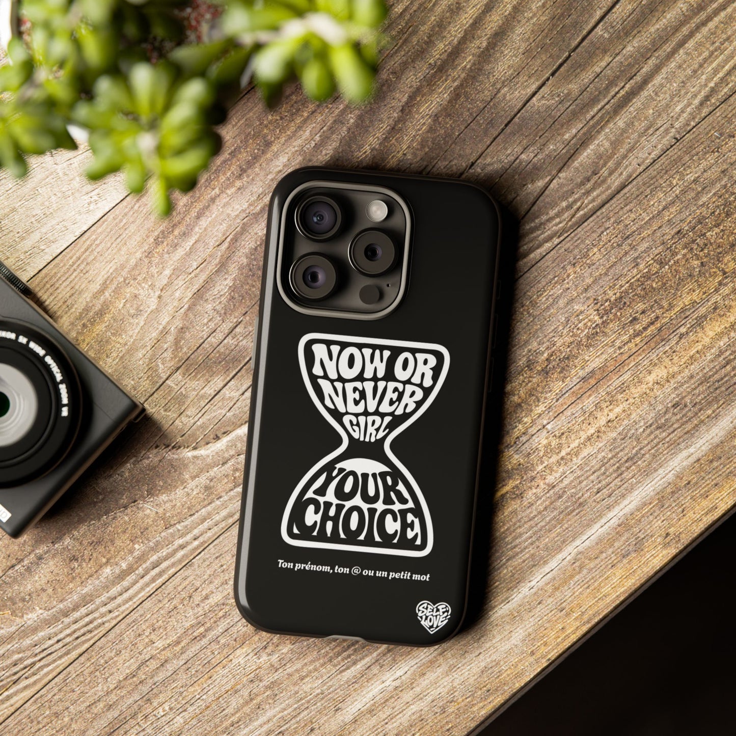 Now Or Never Girl - Coque iPhone (noir)