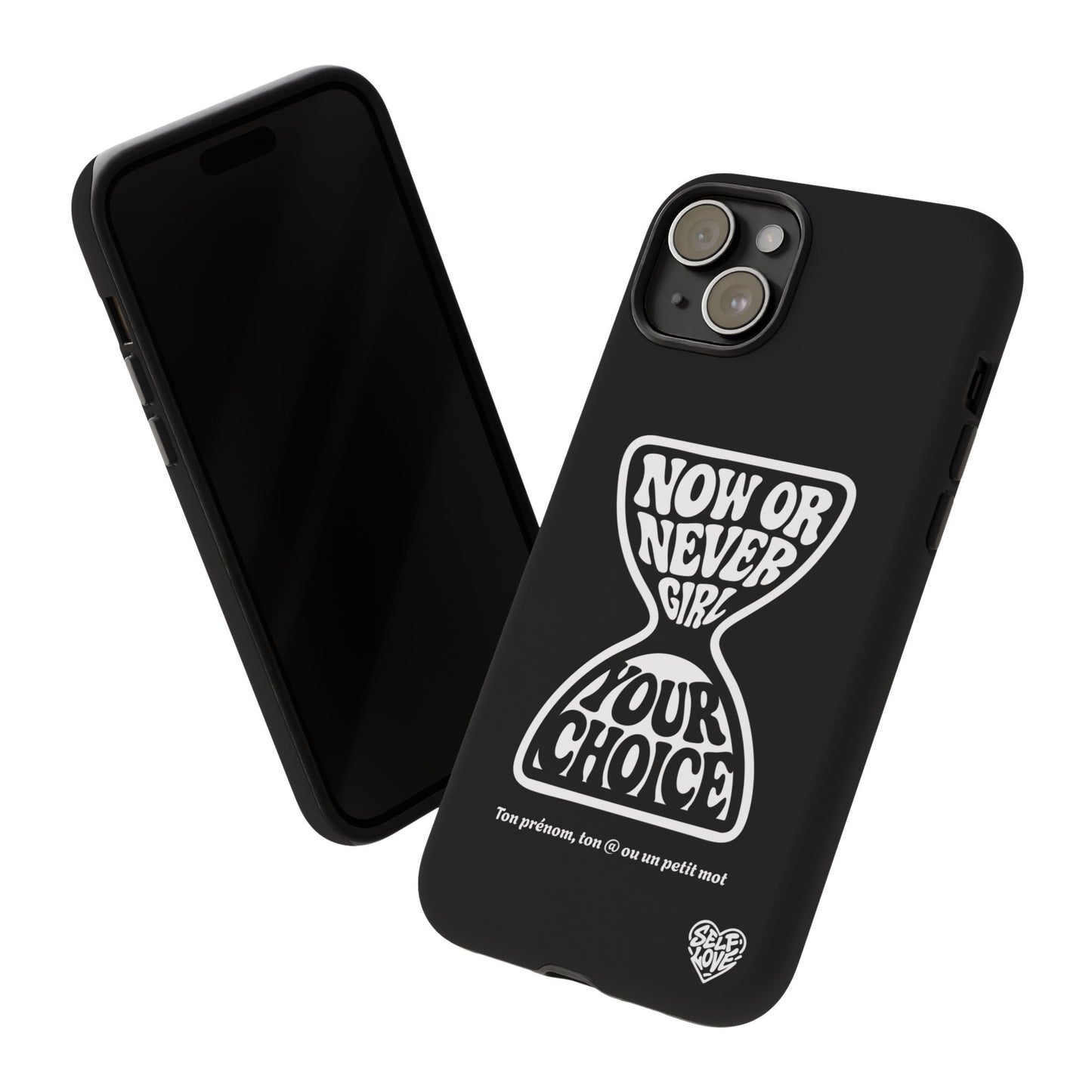 Now Or Never Girl - Coque iPhone (noir)