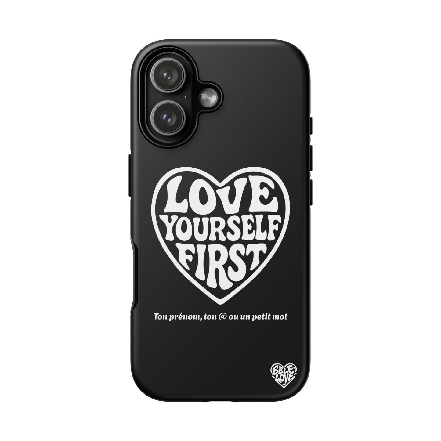 Love Yourself First - Coque iPhone (noir)