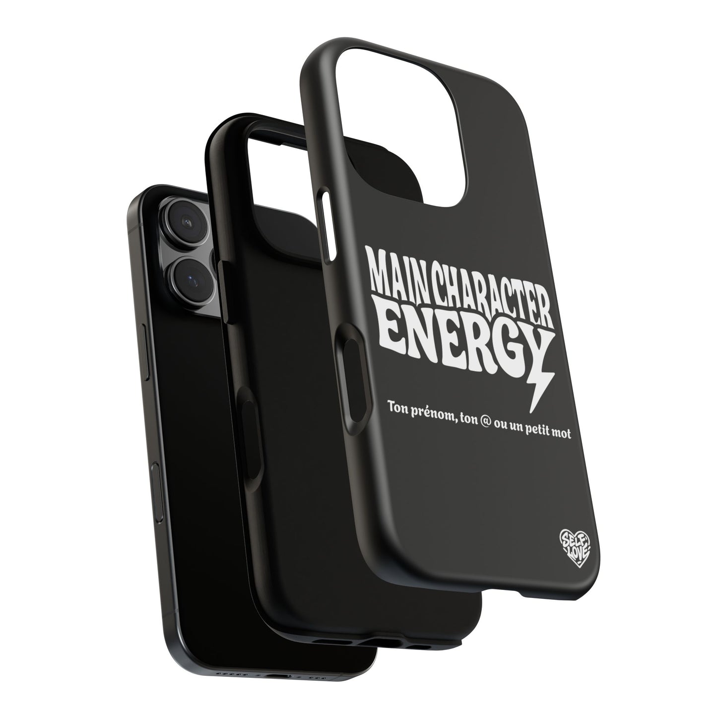 Main Character Energy - Coque iPhone (noir)