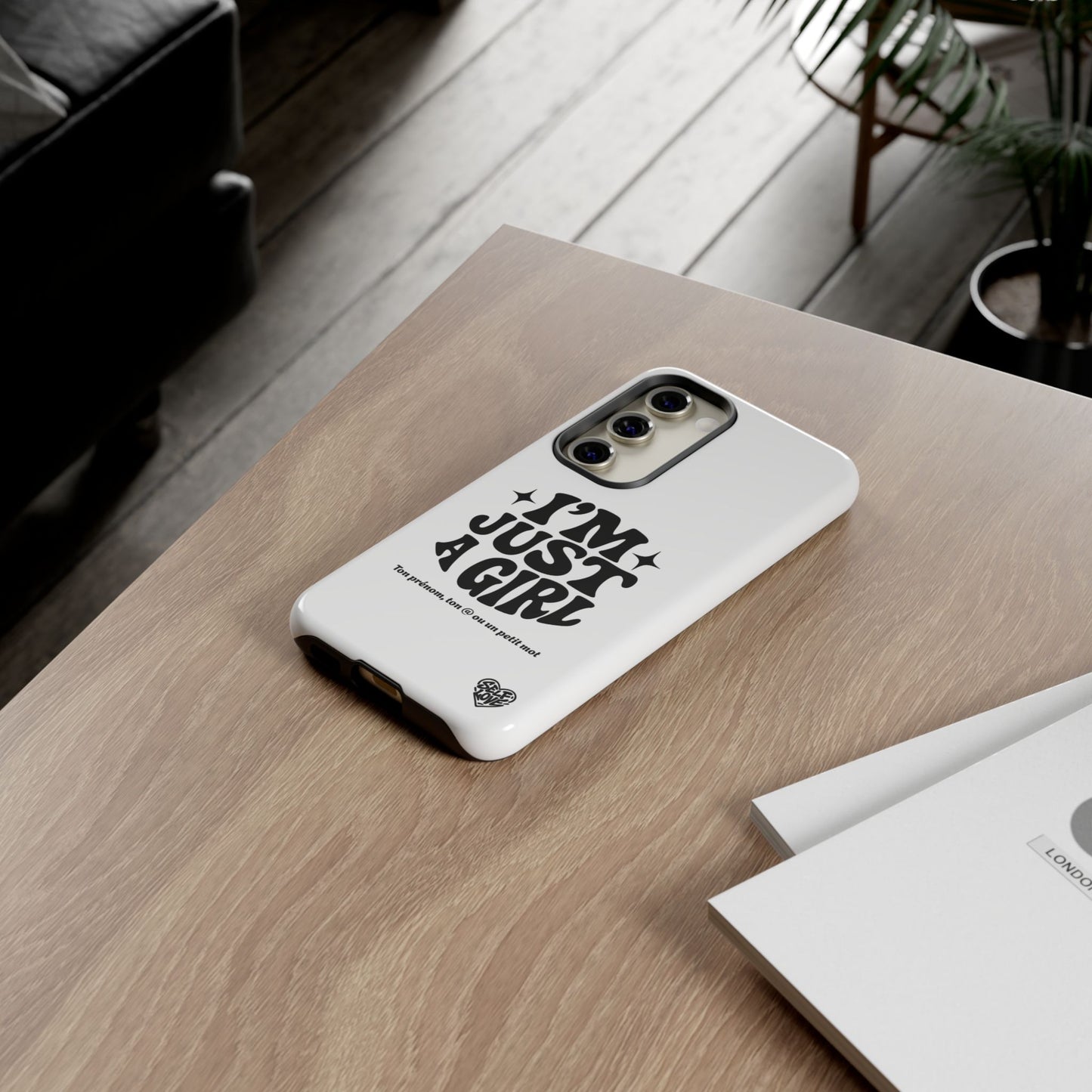 Im Just A Girl - Coque Samsung (blanc)