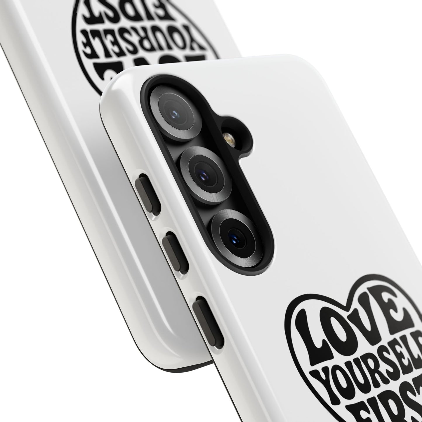 Love Yourself First - Coque Samsung (blanc)