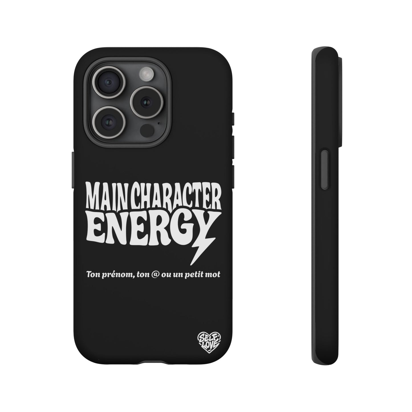 Main Character Energy - Coque iPhone (noir)
