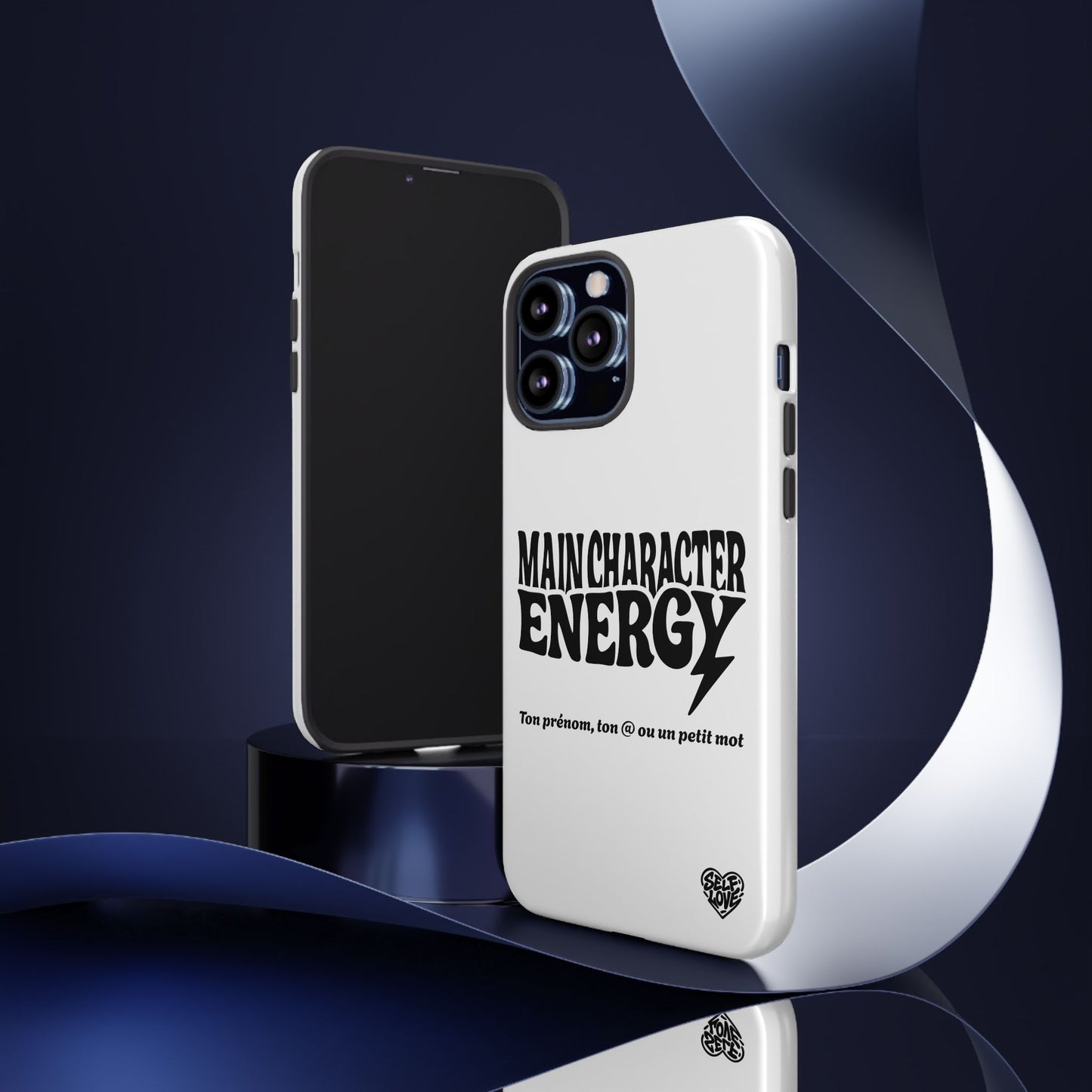 Main Character Energy - Coque iPhone (blanc)