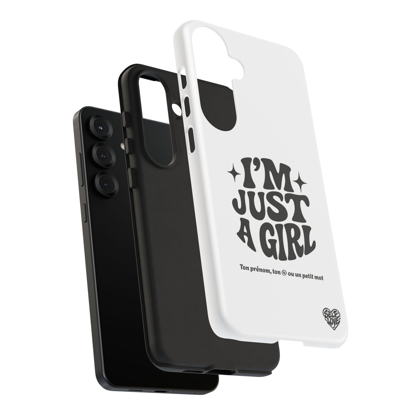 Im Just A Girl - Coque Samsung (blanc)