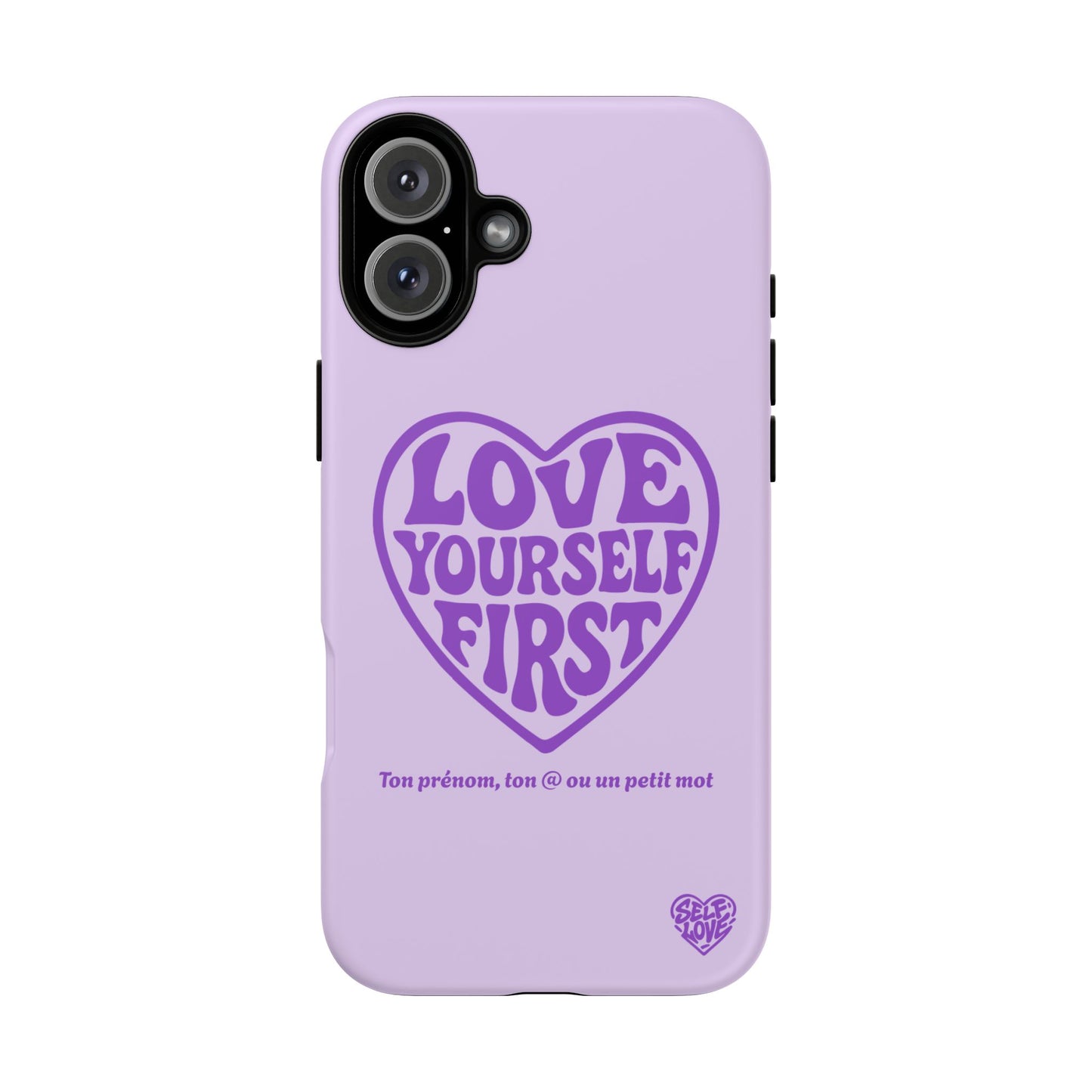 Love Yourself First - Coque iPhone (violet)