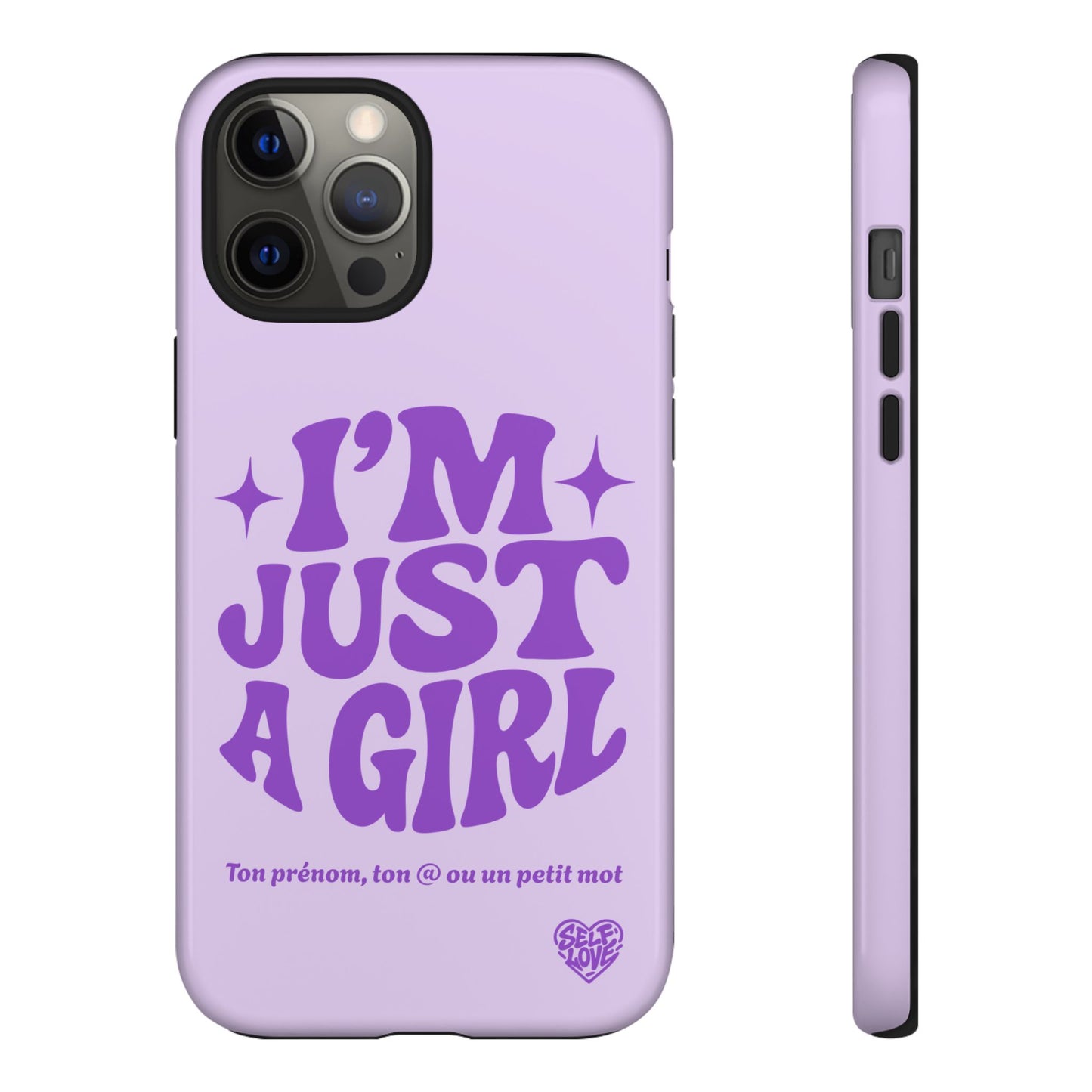 Im Just A Girl - Coque iPhone (violet)
