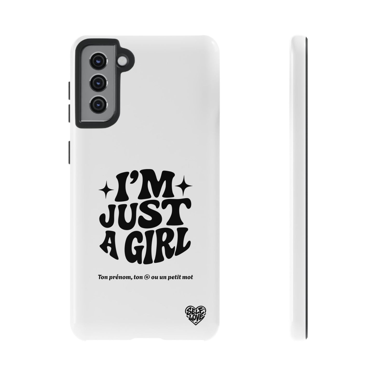 Im Just A Girl - Coque Samsung (blanc)