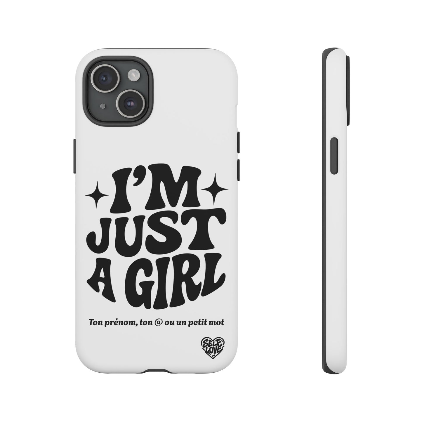 Im Just A Girl - Coque iPhone (blanc)