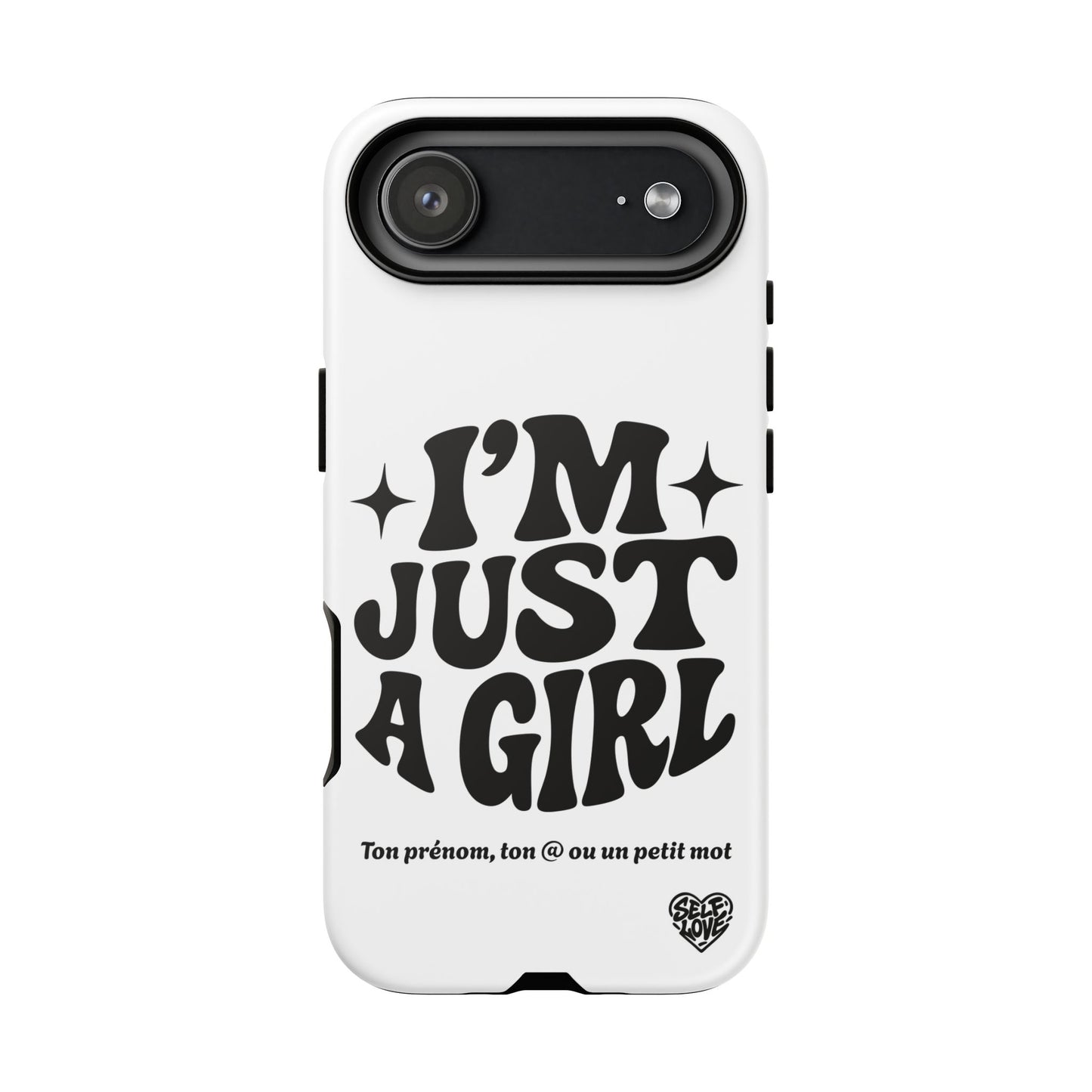 Im Just A Girl - Coque iPhone (blanc)