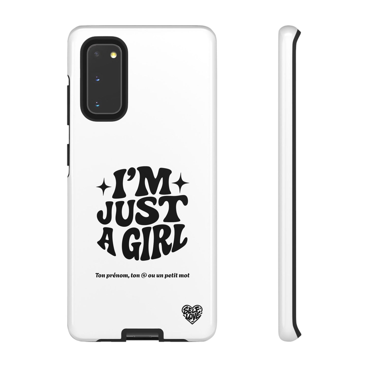 Im Just A Girl - Coque Samsung (blanc)