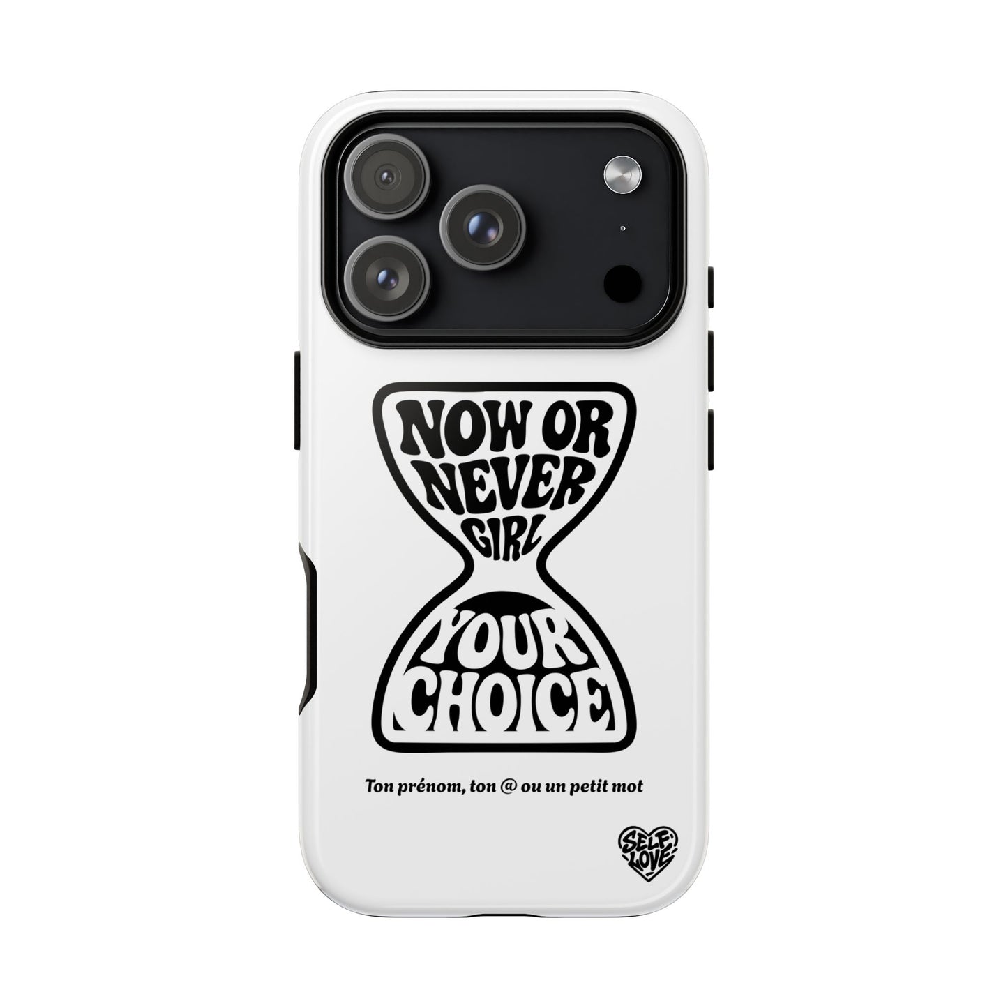 Now Or Never Girl - Coque iPhone (blanc)