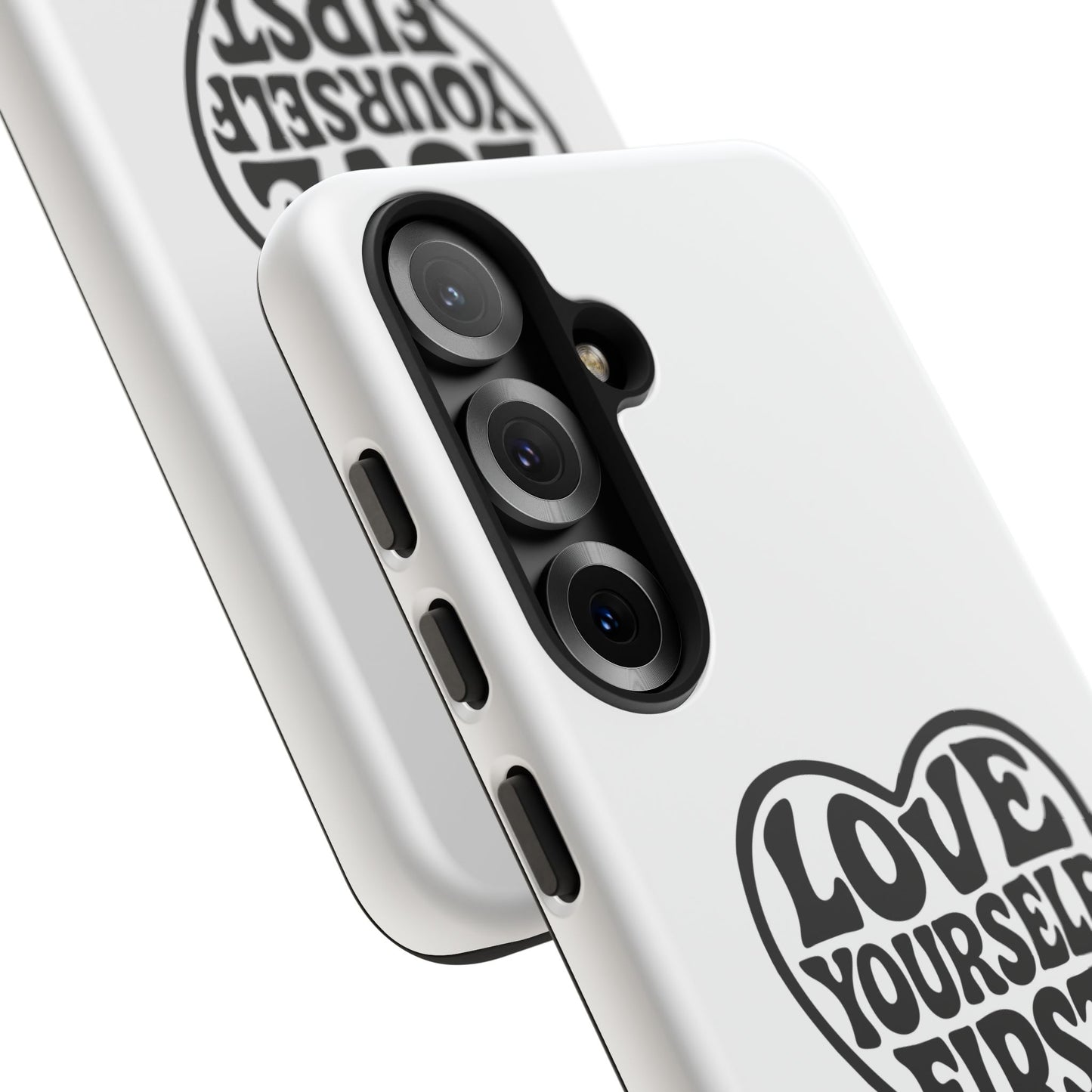 Love Yourself First - Coque Samsung (blanc)