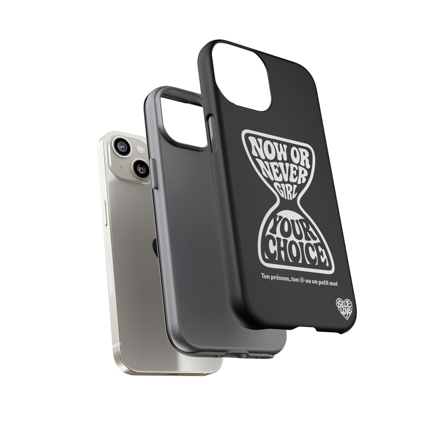 Now Or Never Girl - Coque iPhone (noir)