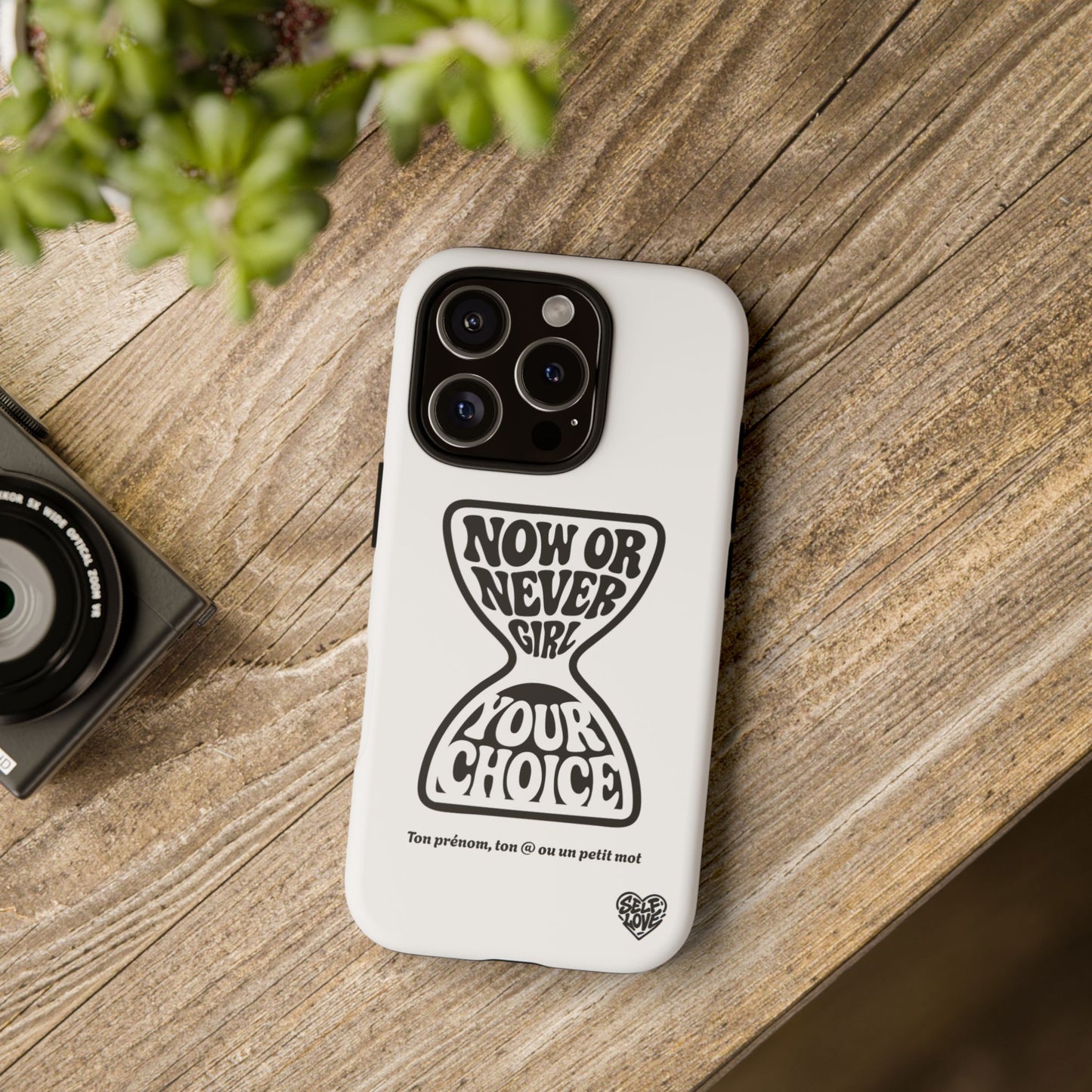 Now Or Never Girl - Coque iPhone (blanc)