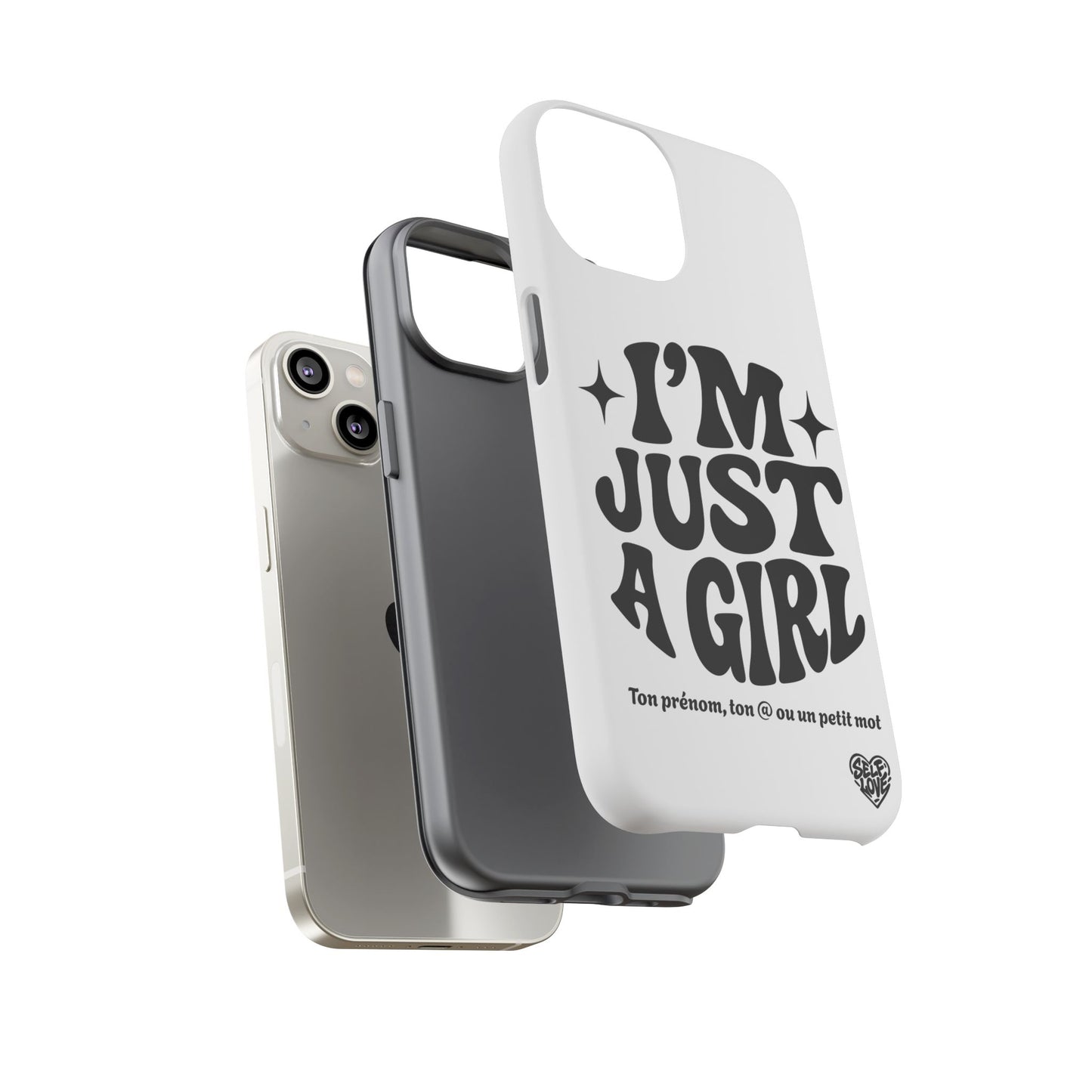 Im Just A Girl - Coque iPhone (blanc)