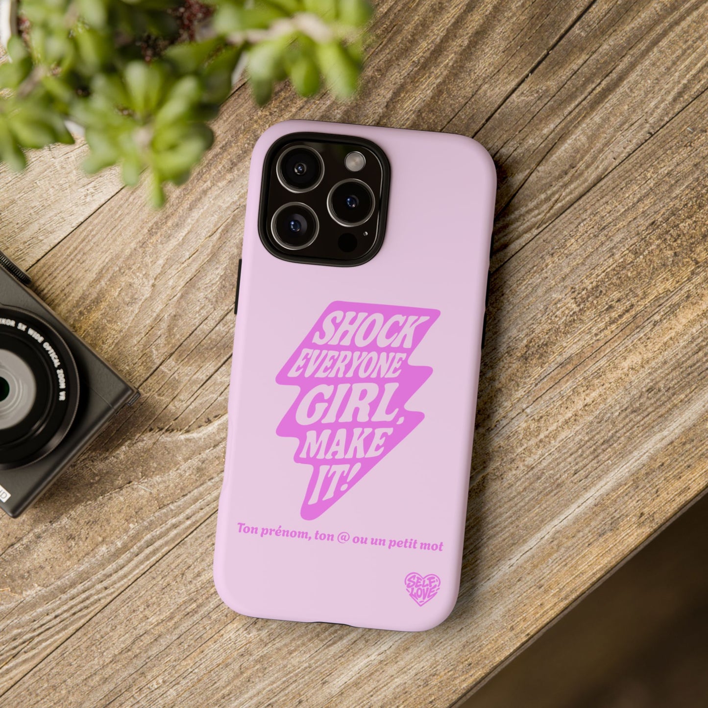Shock Everyone - Coque iPhone (rose)