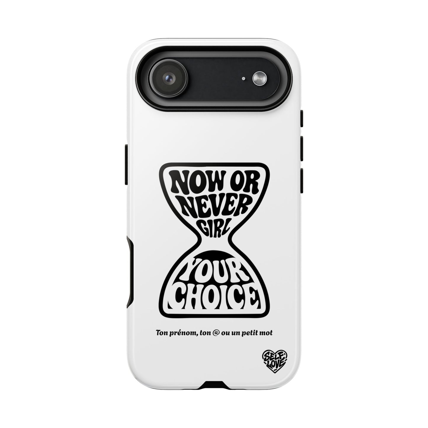Now Or Never Girl - Coque iPhone (blanc)