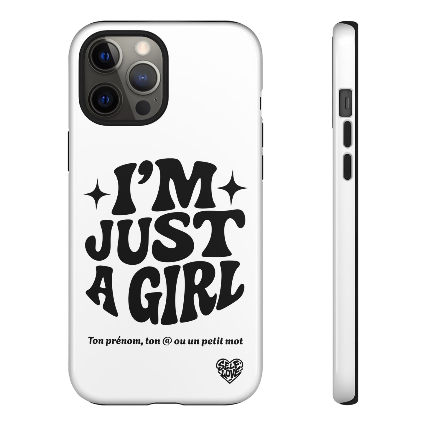 Im Just A Girl - Coque iPhone (blanc)